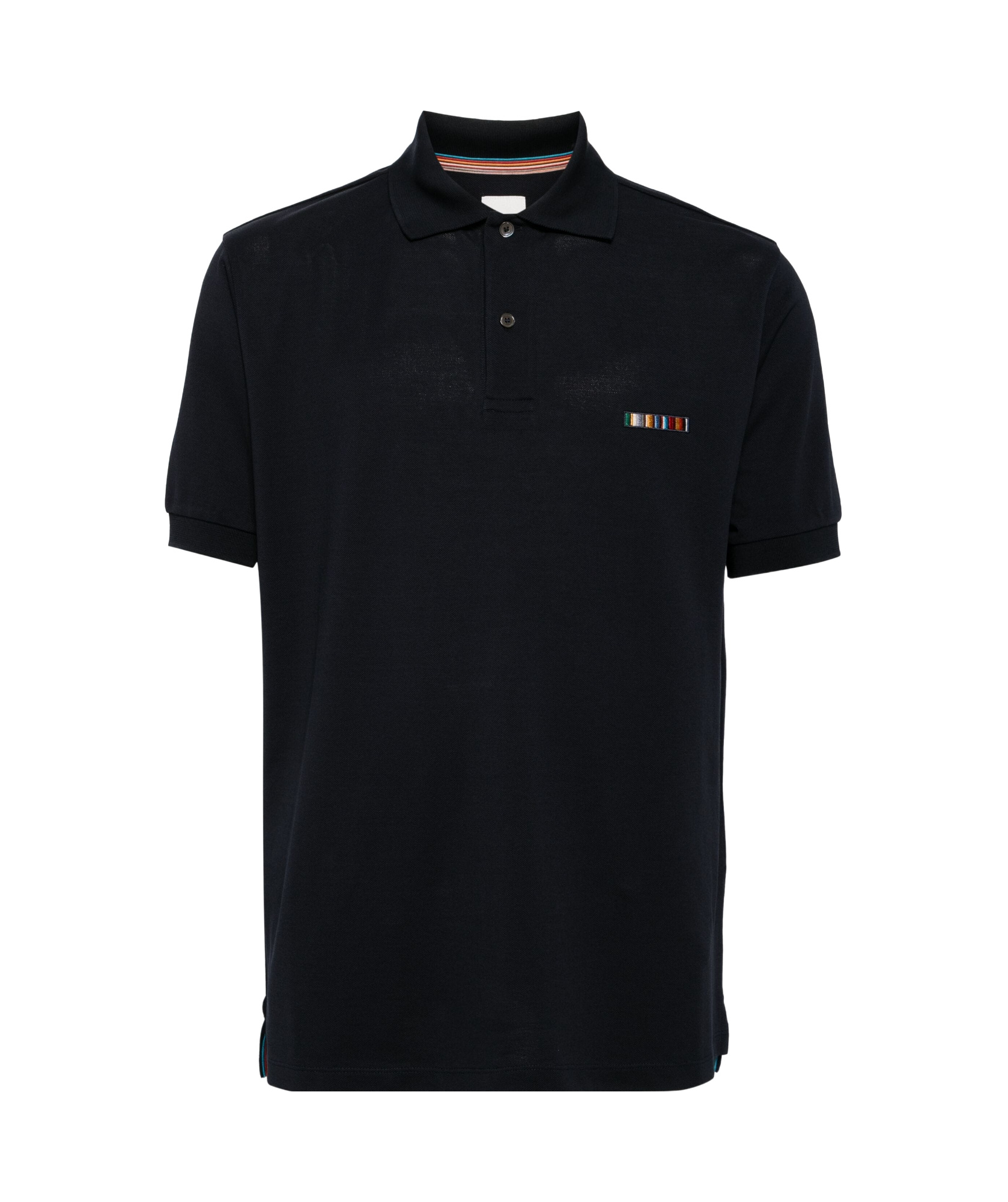 Shop Paul Smith Stripe-detailing Cotton Polo Shirt In Black