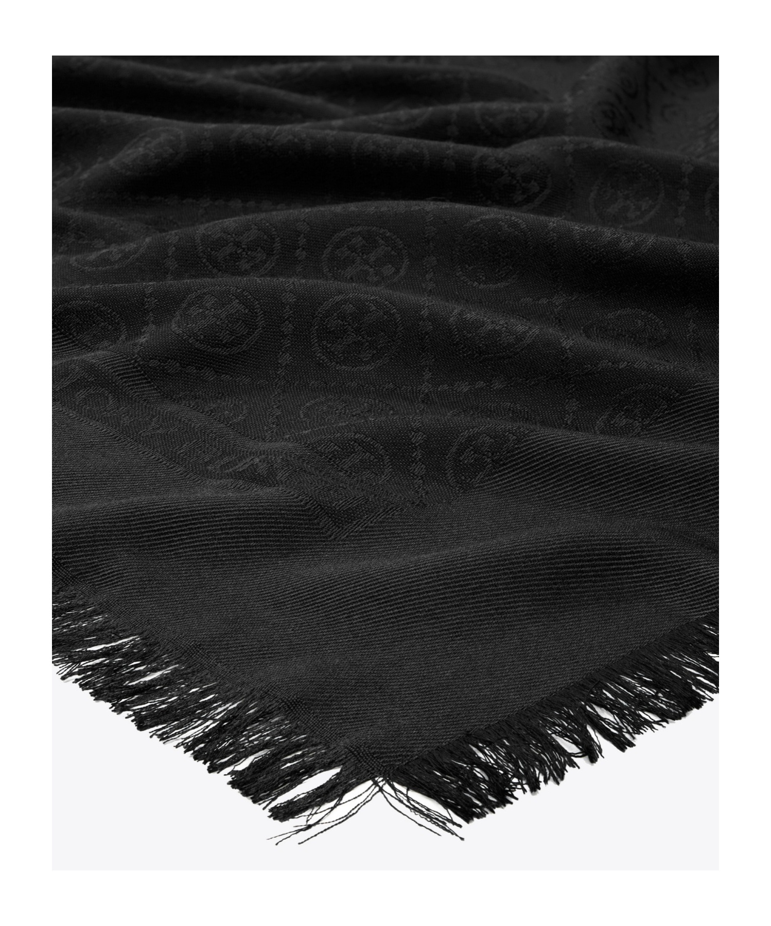 TORY BURCH T-MONOGRAM JACQUARD SILK SCARF