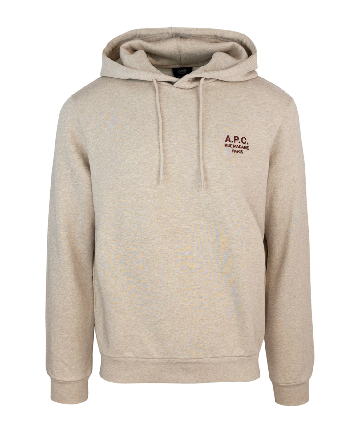 Apc A.p.c. Logo Embroidered Drawstring Hoodie In Nude