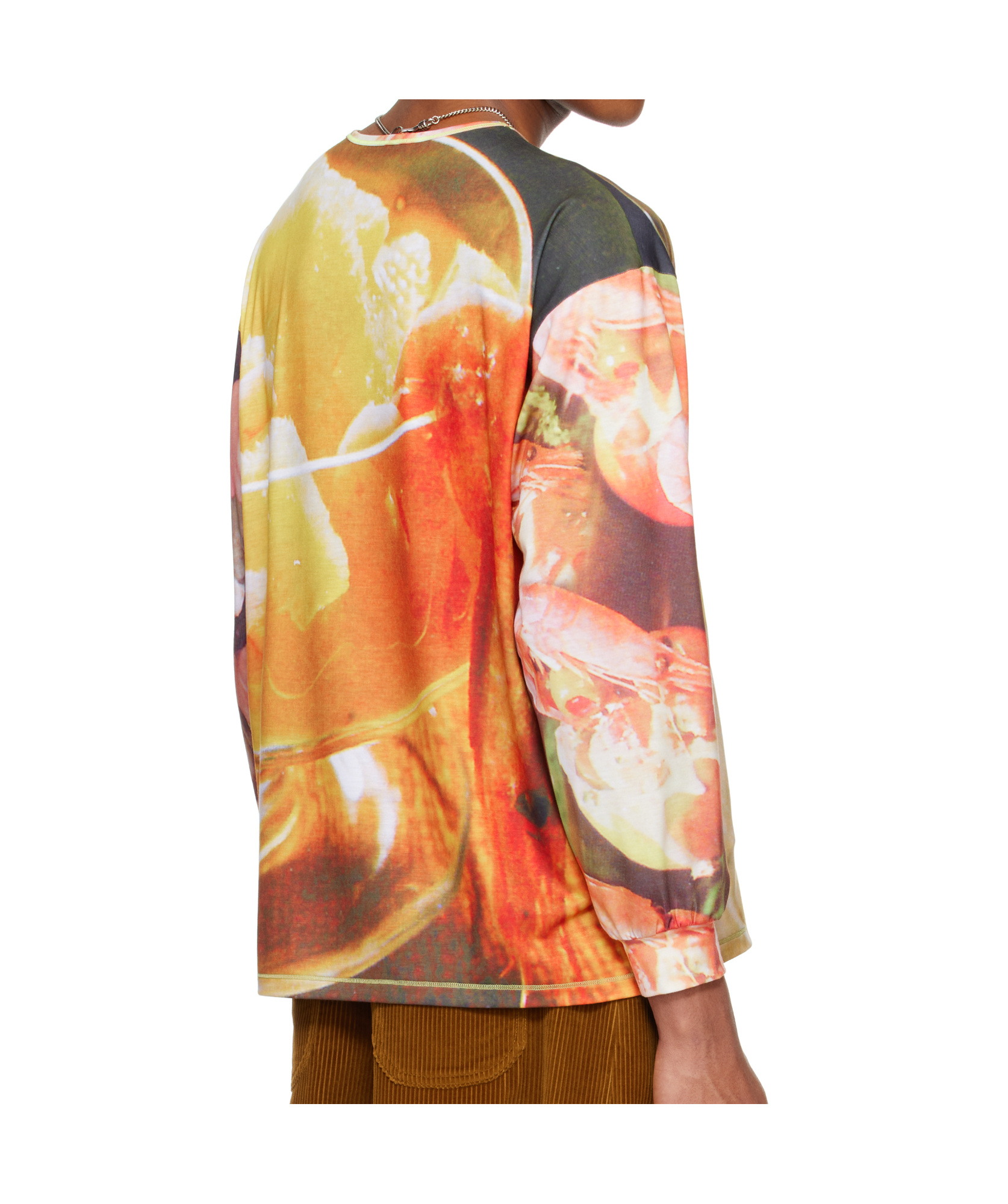 Chopova Lowena Multicolor Shrimp Cocktail Oversized Jersey T-shirt In Nude