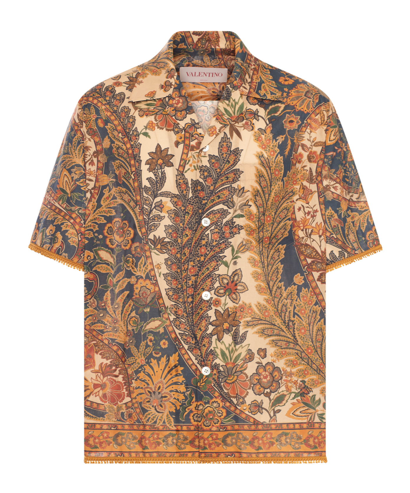 Valentino Patterned Shirt In Brown