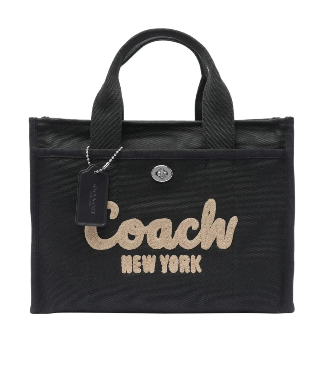 Shop Coach Double Handle Shoulder Bag In Black