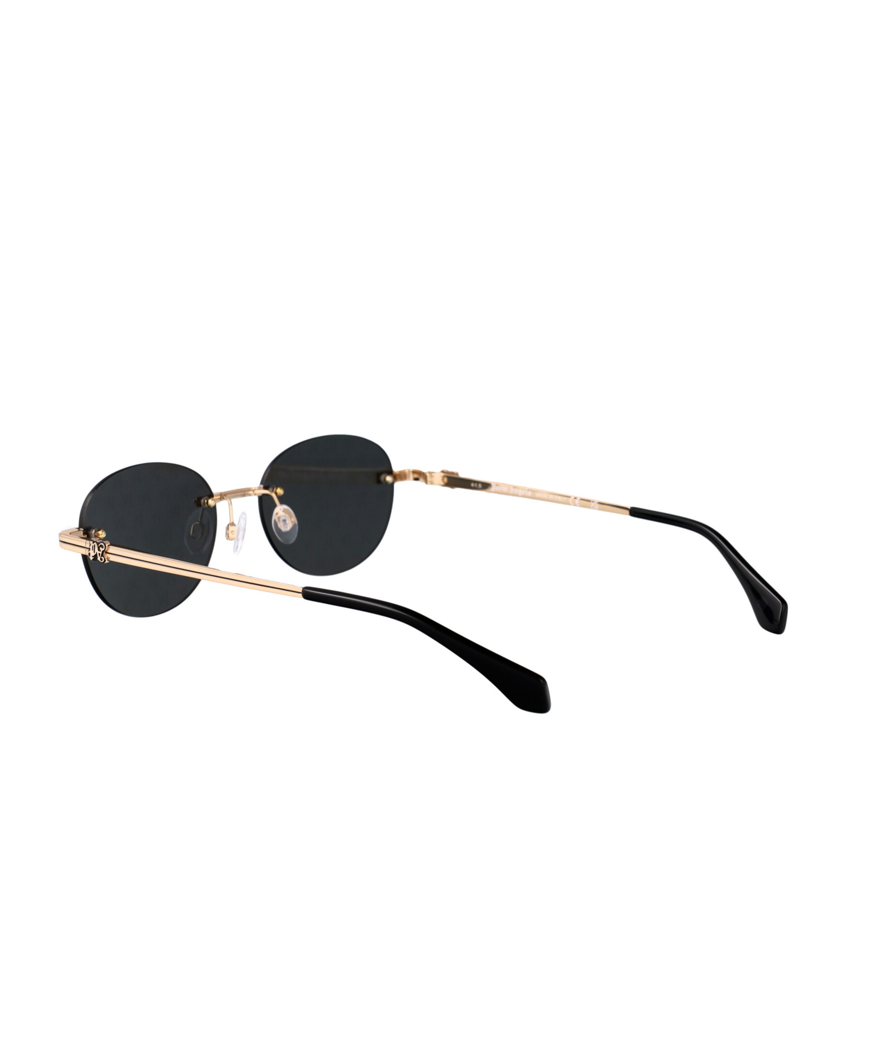 Palm Angels Geometric Sunglasses In Gold-tone