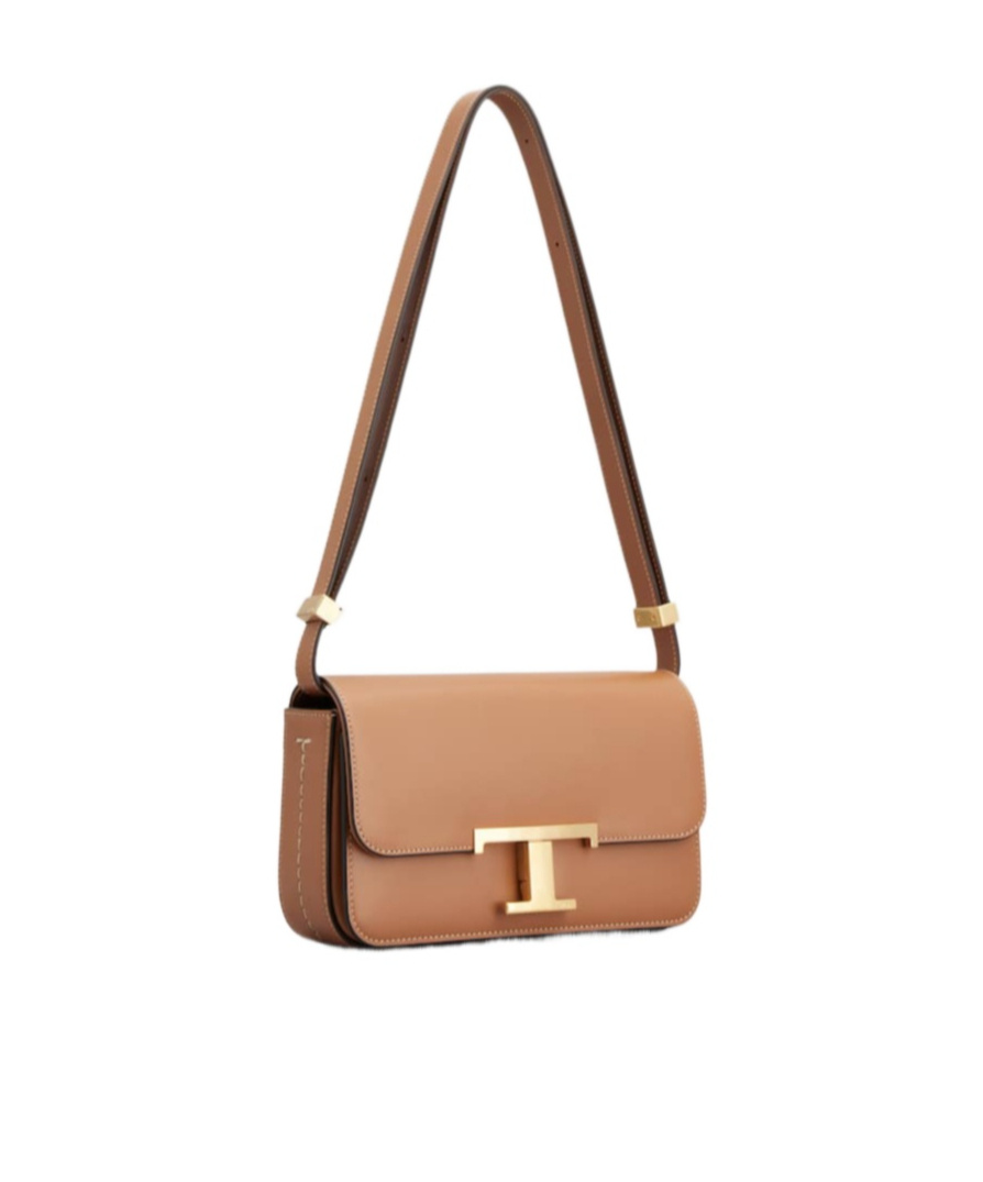 Shop Tod's Mini T Timeless Cross Body Bag In Brown
