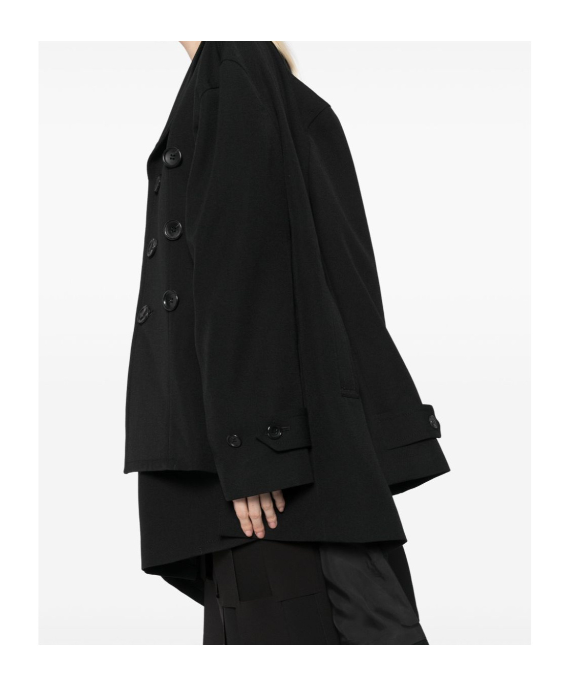Shop Comme Des Garçons Asymmetric Coat In Black