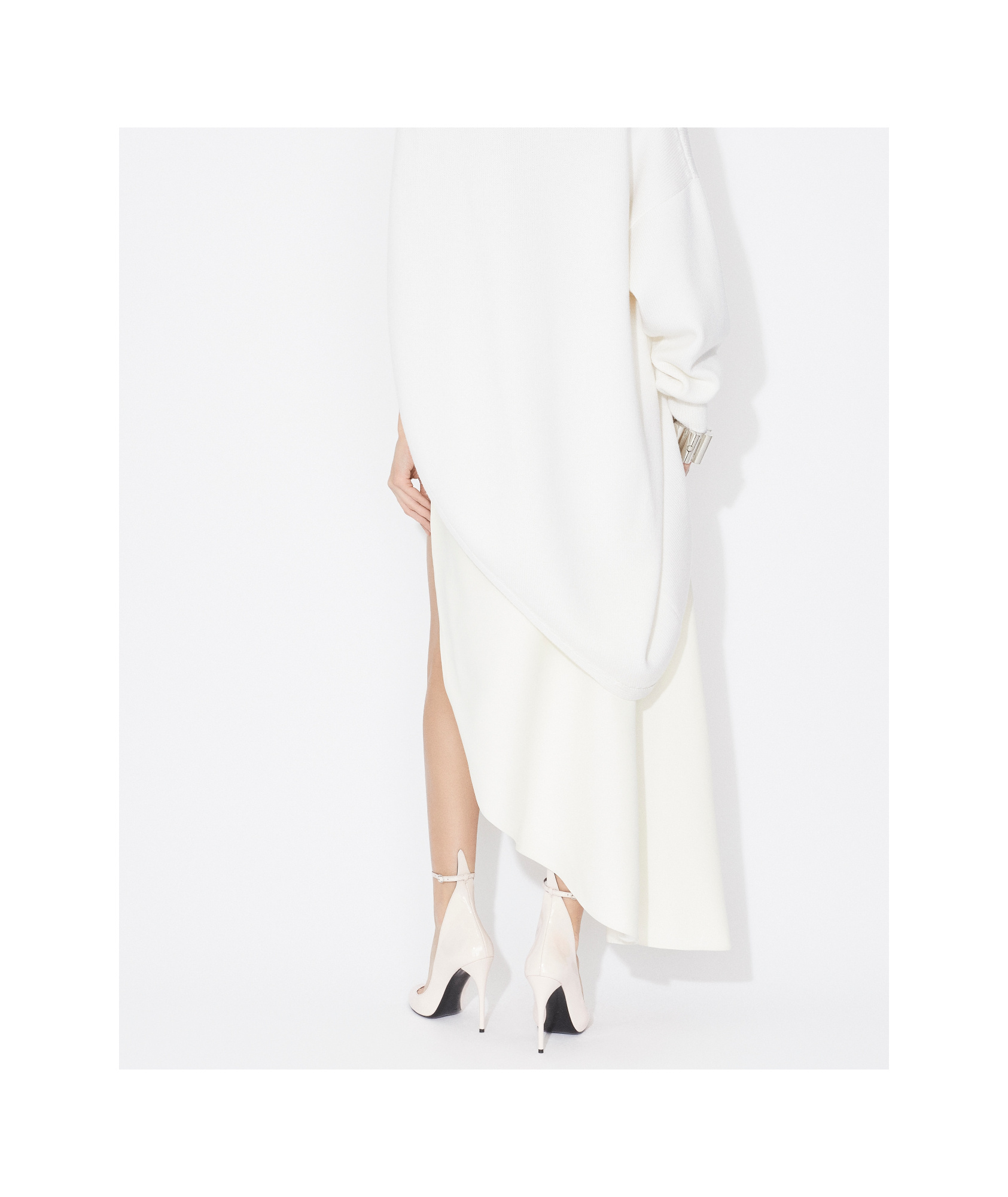 ALAÏA ALAÏA FLUID ASYMMETRIC SKIRT 