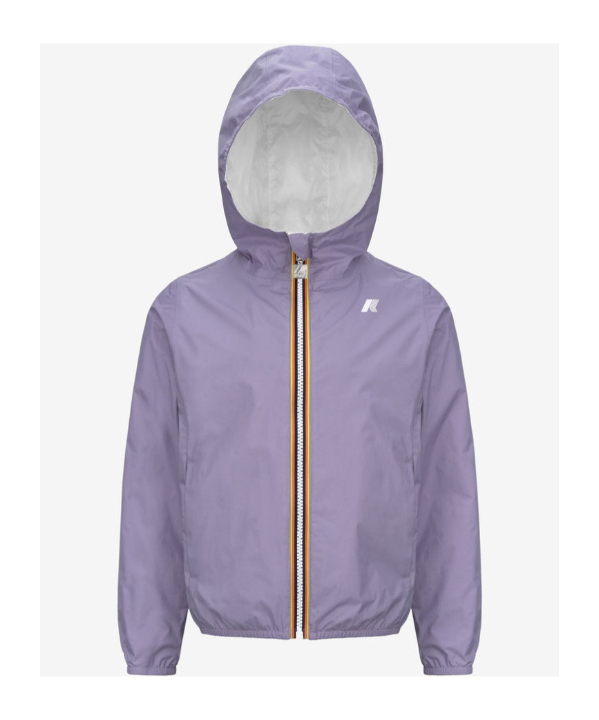 K-way Kids Lily Reversible Zipped Hooded Jacket In White