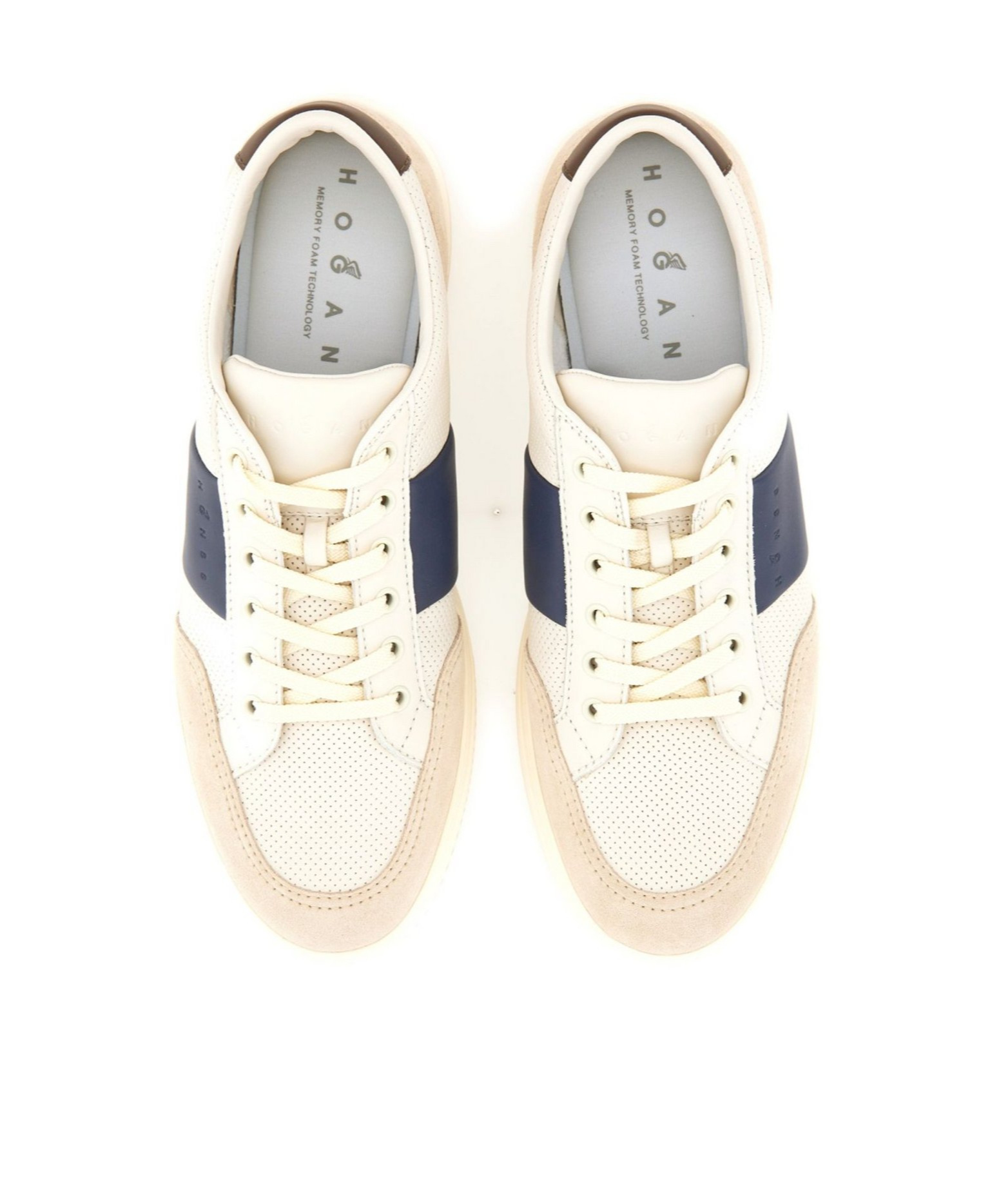 Hogan Multicolor Suede And Leather Sneakers H668 In Neutral