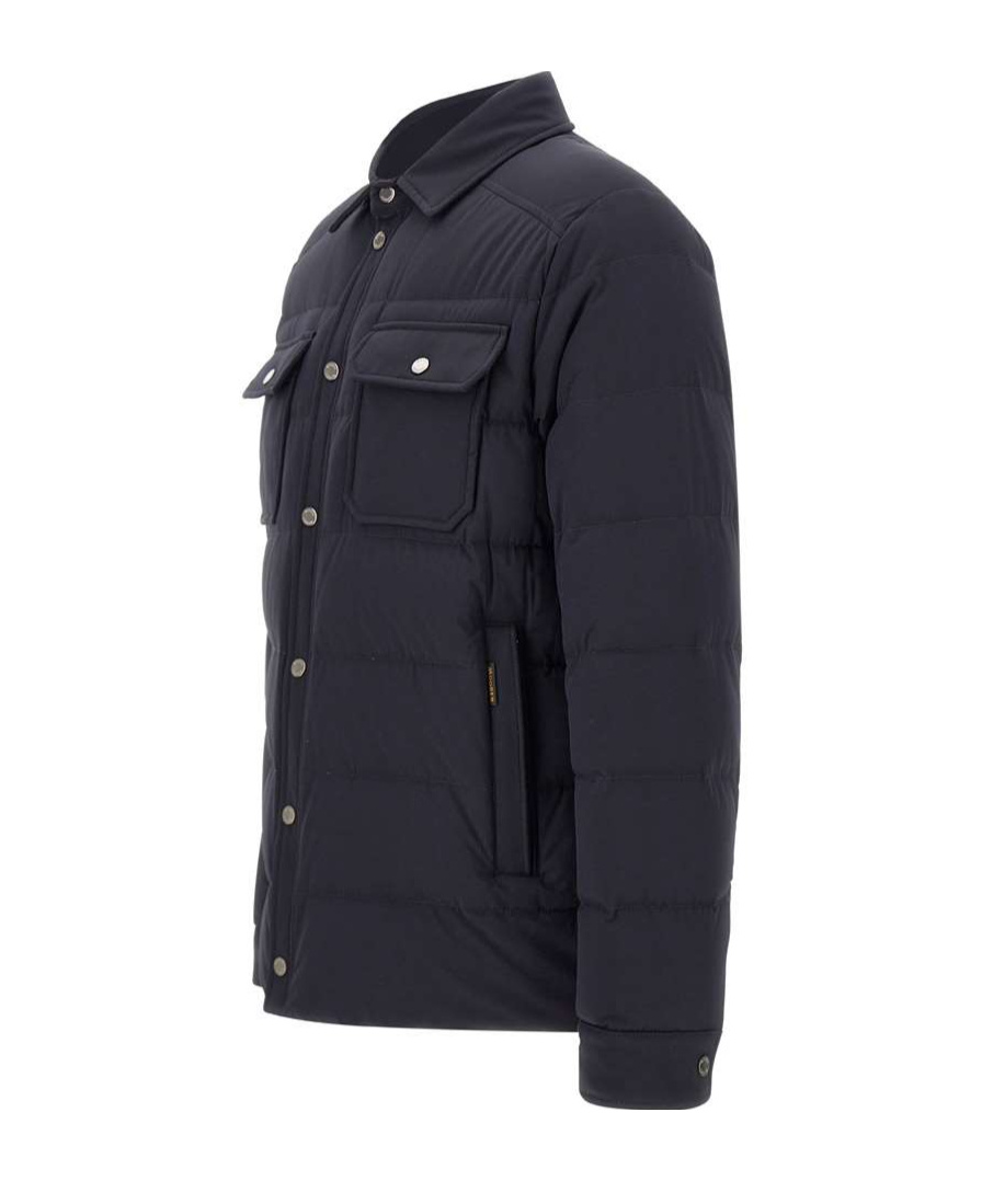 Moorer Overshirt With Quilted Design And Front Pockets