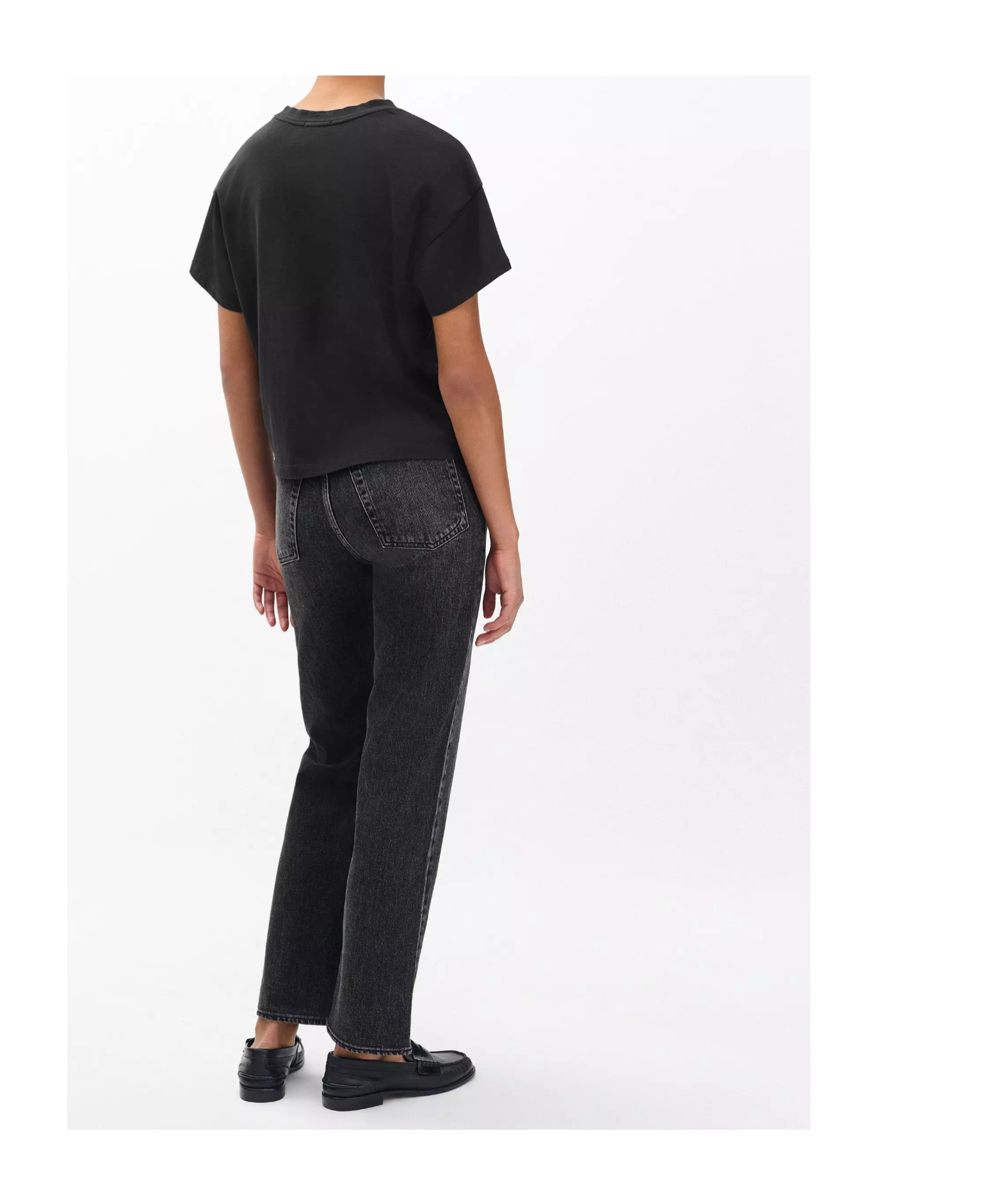 Rag & Bone Kelly Boxy Jcotton T-shirt In Black