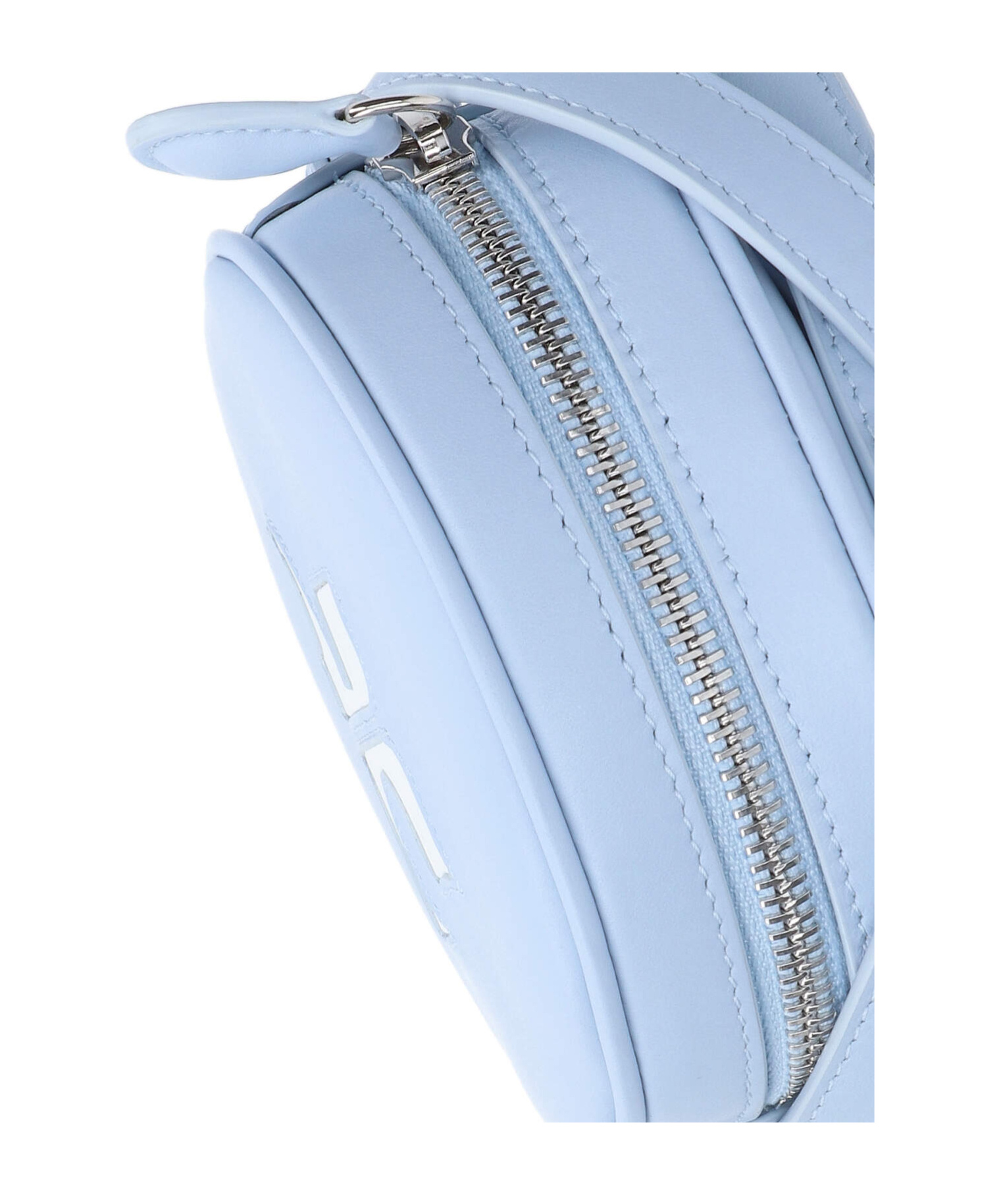 Courrèges Reedition Circle Leather Bag In Blue