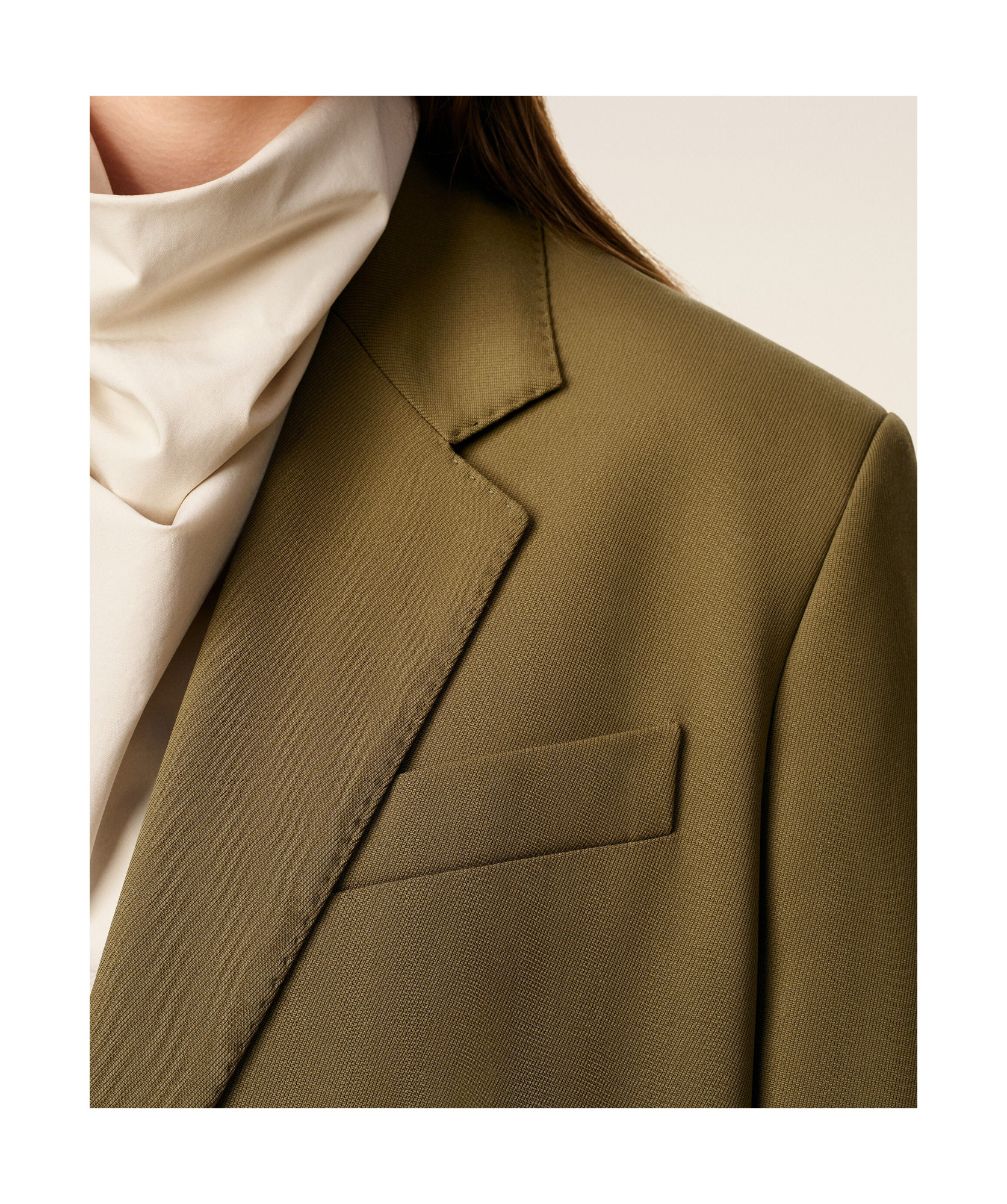 Ami Alexandre Mattiussi Green Wool Loose Single Breasted Jacket Green In Brown