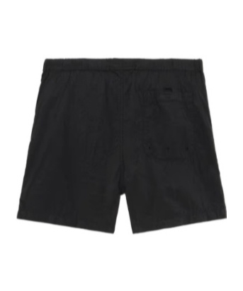 Stone Island Compass Patch Drawstring Swim Shorts In Black