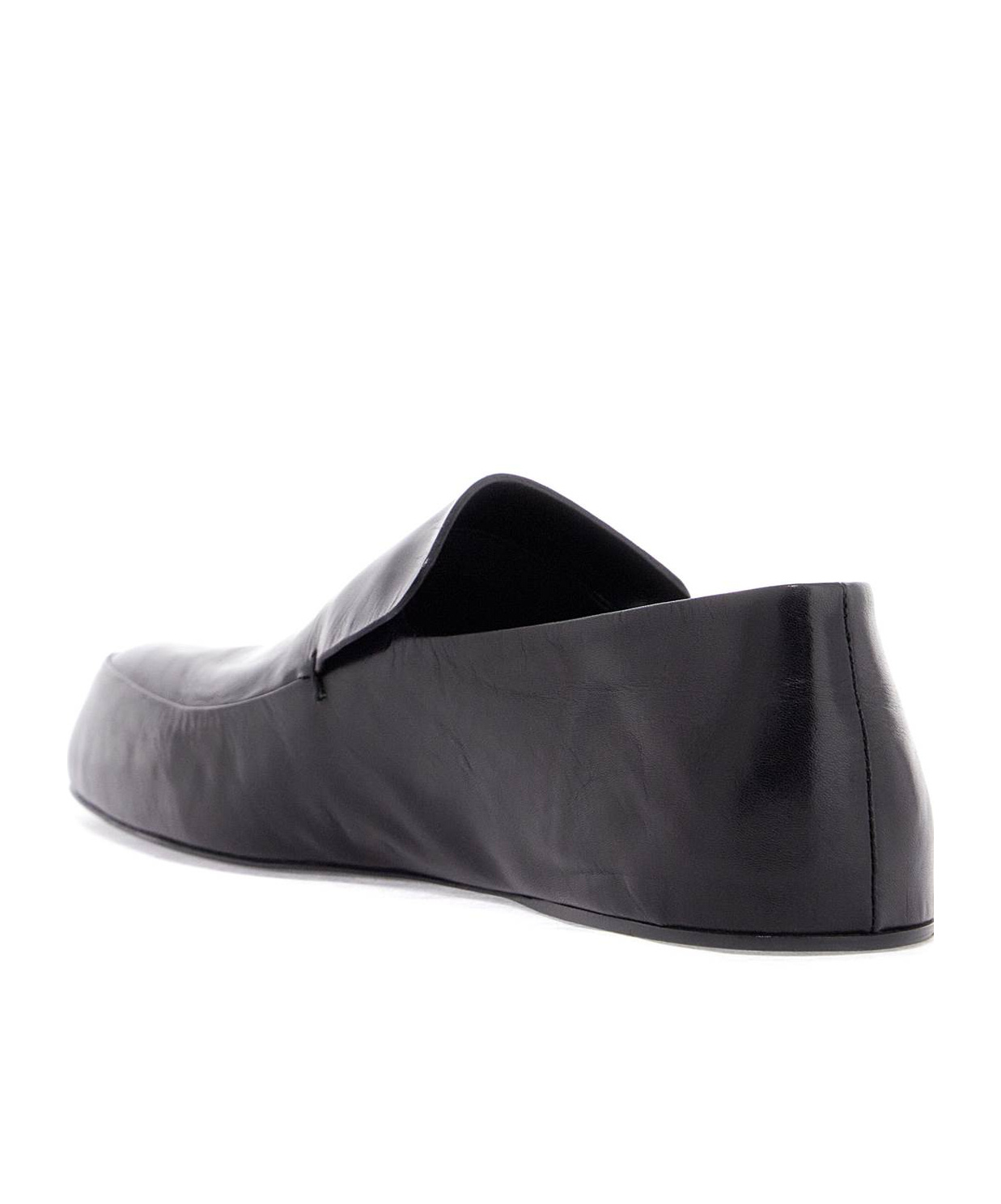 Jil Sander Black Flat Loafers With Almond Toe