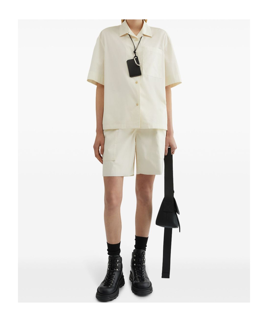 Jil Sander Short Sleeves Shirt In White
