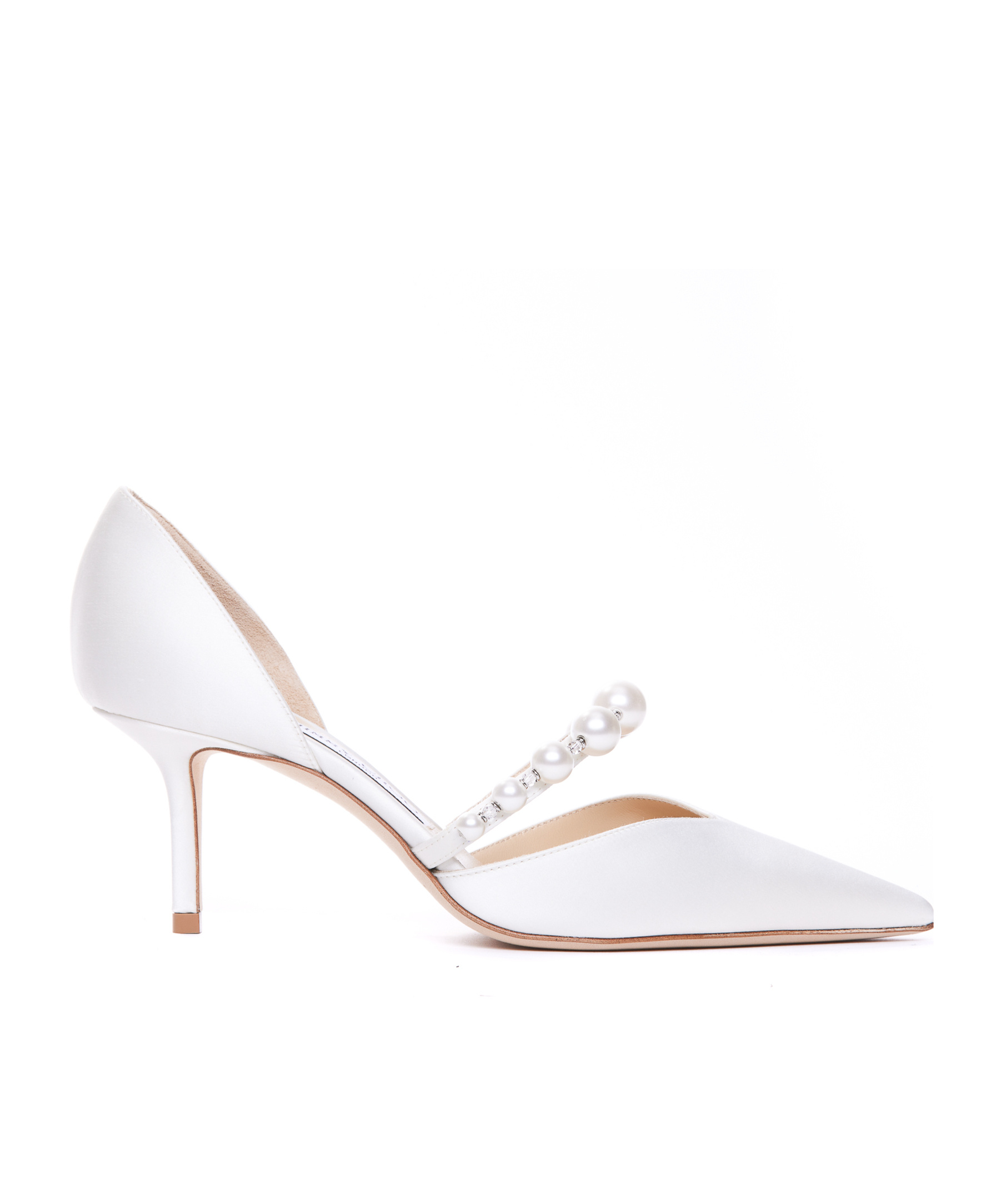 Jimmy Choo Aurelie 65 Decollete In Paint With Pearls In White