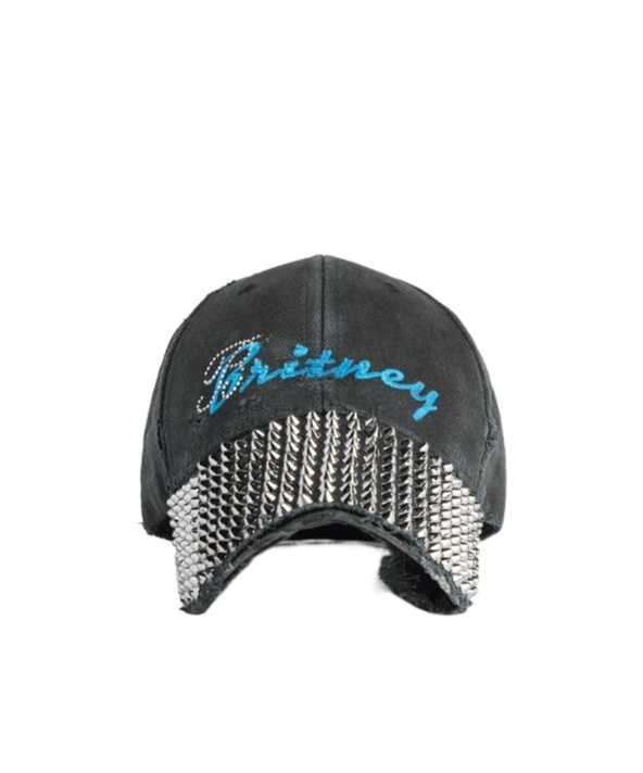 Balenciaga Music Britney Spears Series Cap In Faded Black /blue In Blue