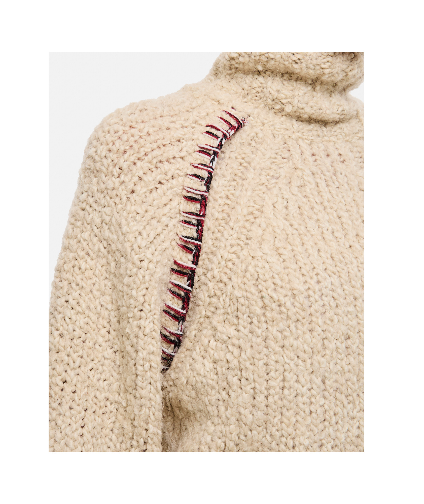 Durazzi Milano Chunky Knit Sweater Knitwear Beige In Nude