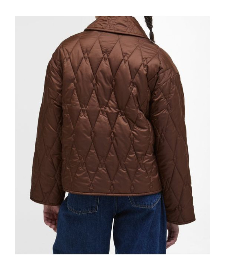 Barbour Bernadette Quilted Shell Jacket In Brown