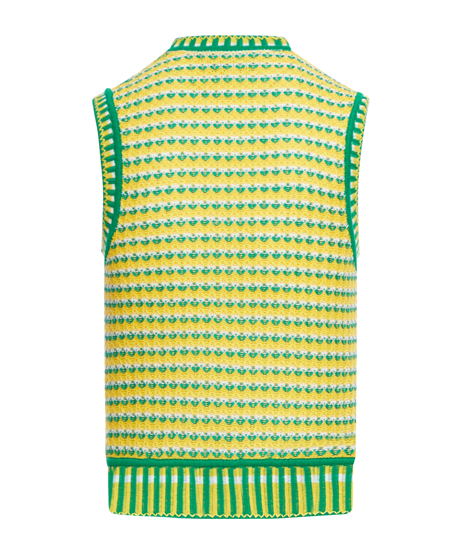 Casablanca Sleeveless Knitted Vest In Yellow