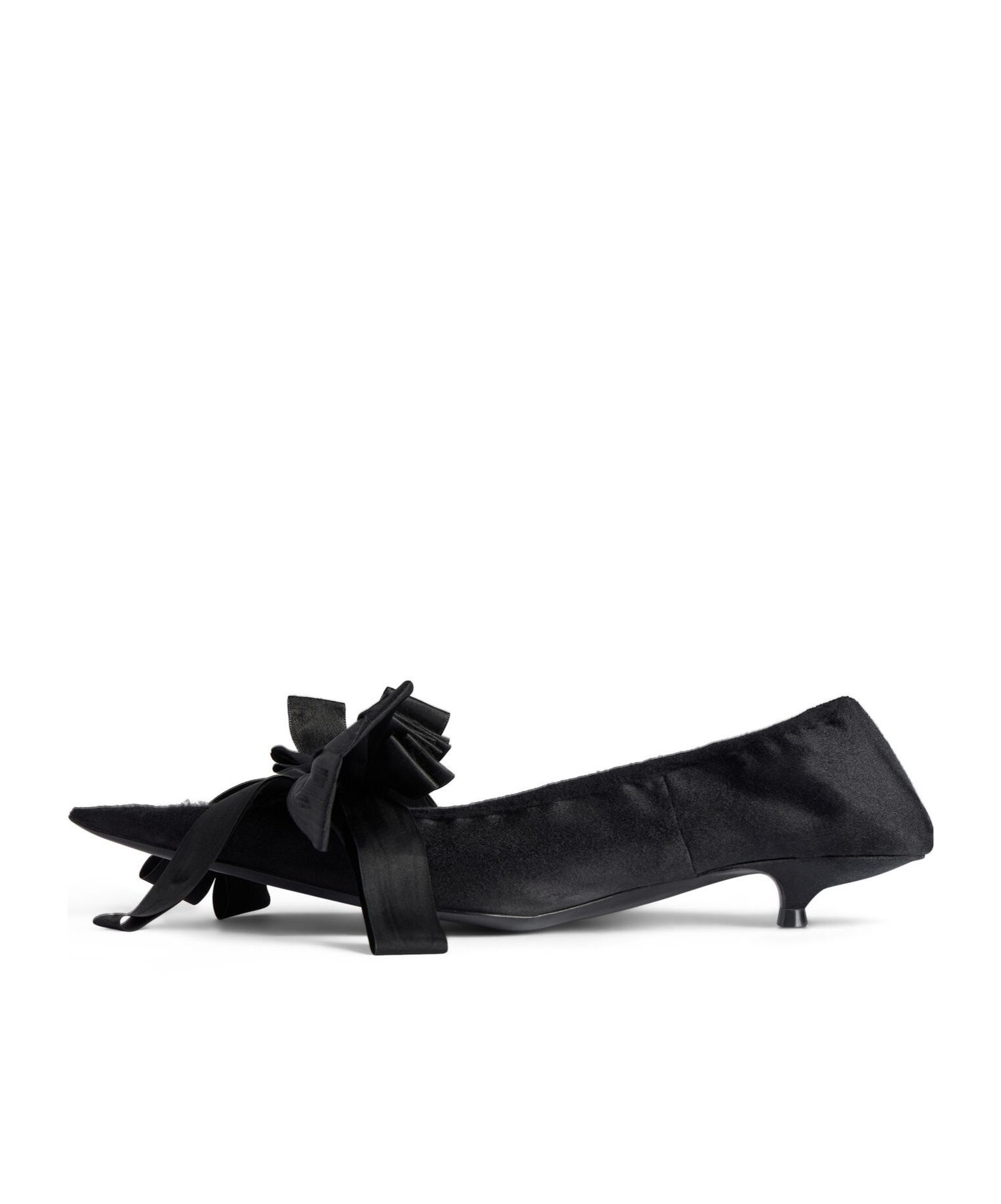 Balenciaga Louis Xv Satin Leather Pumps In Black