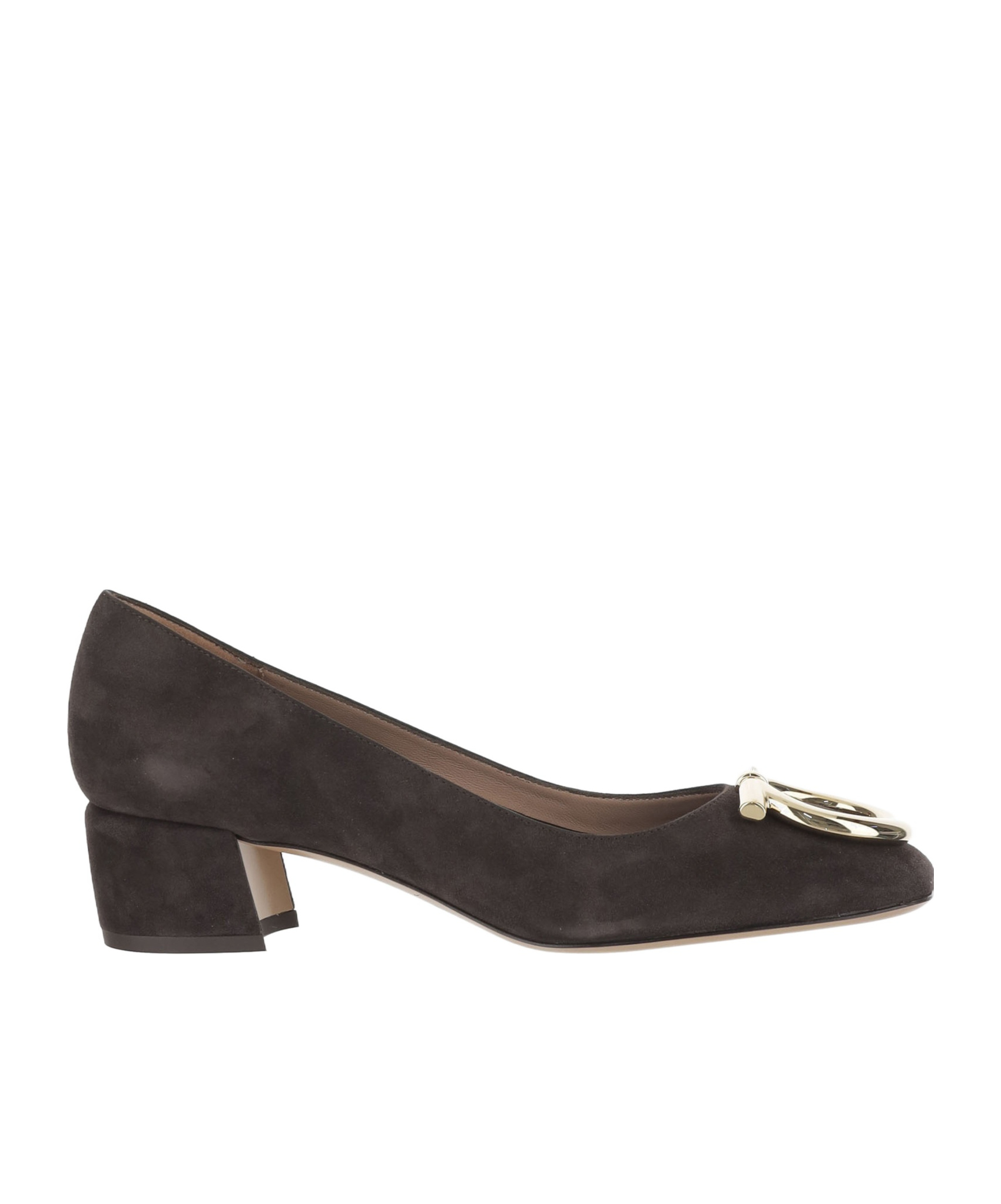 Ferragamo 40mm Gancini-embellished Block-heel Pumps In Green