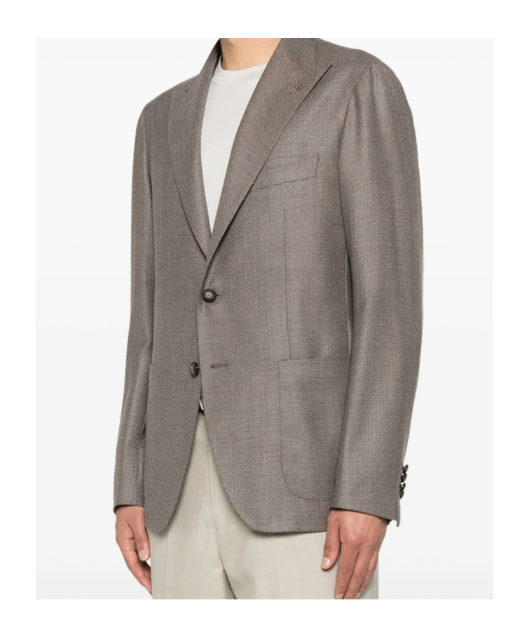 Shop Tagliatore Long-sleeved Suit Jacket