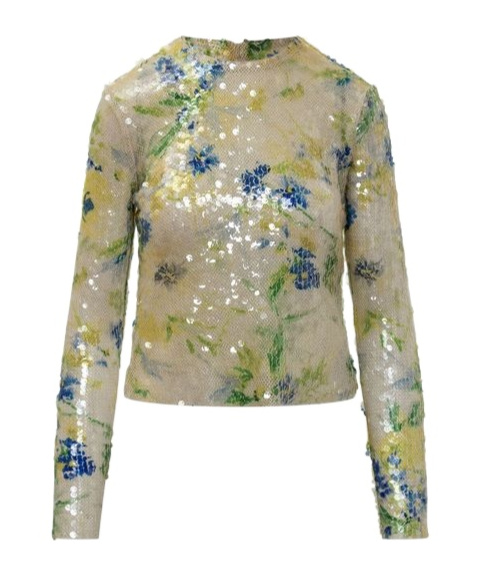 Msgm Sequin-embellished Blouse