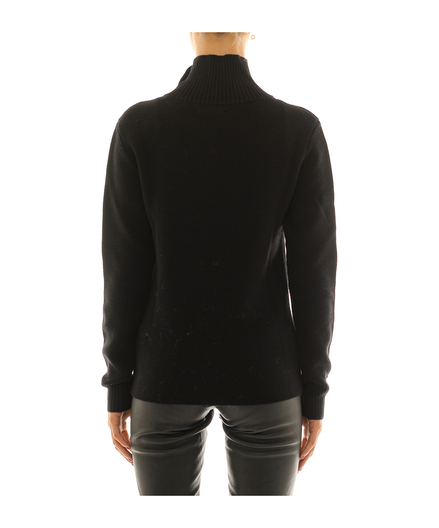 Shop Rabanne Button-detail Turtleneck Sweater In Black