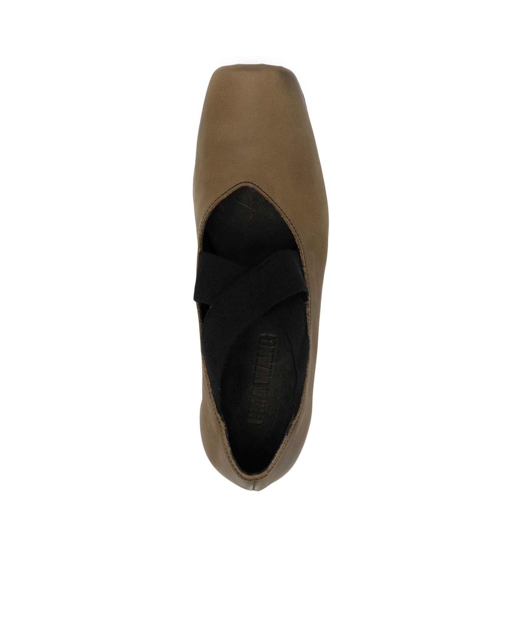 UMA WANG SQUARE TOE CROSS-STRAP BALLET SHOES