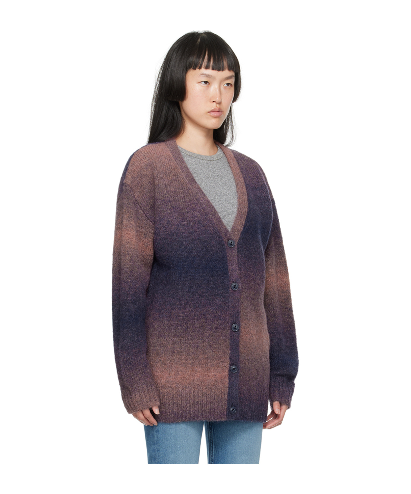 Rag & Bone Holly Ombré-effect Alpaca Wool-blend Cardigan