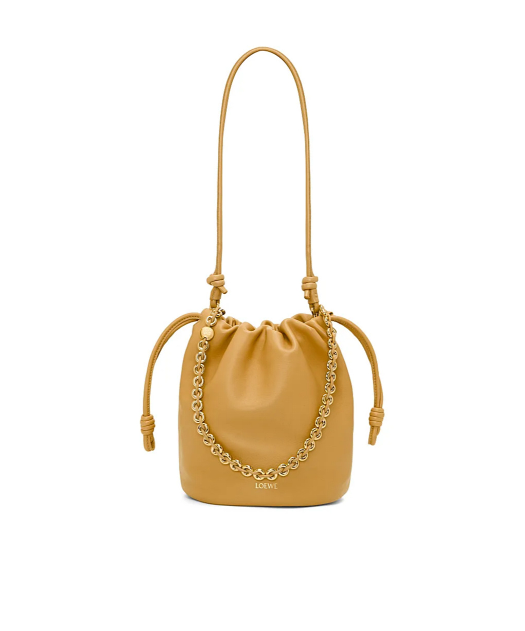 Loewe Womens Sahara Flamenco Mini Leather Clutch Bag In Brown