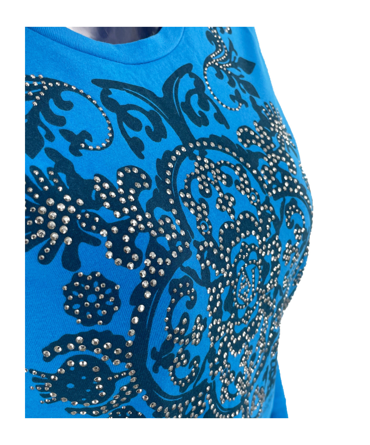 Armani Jeans Round Collar And Long-sleeved T-shirt In Blue