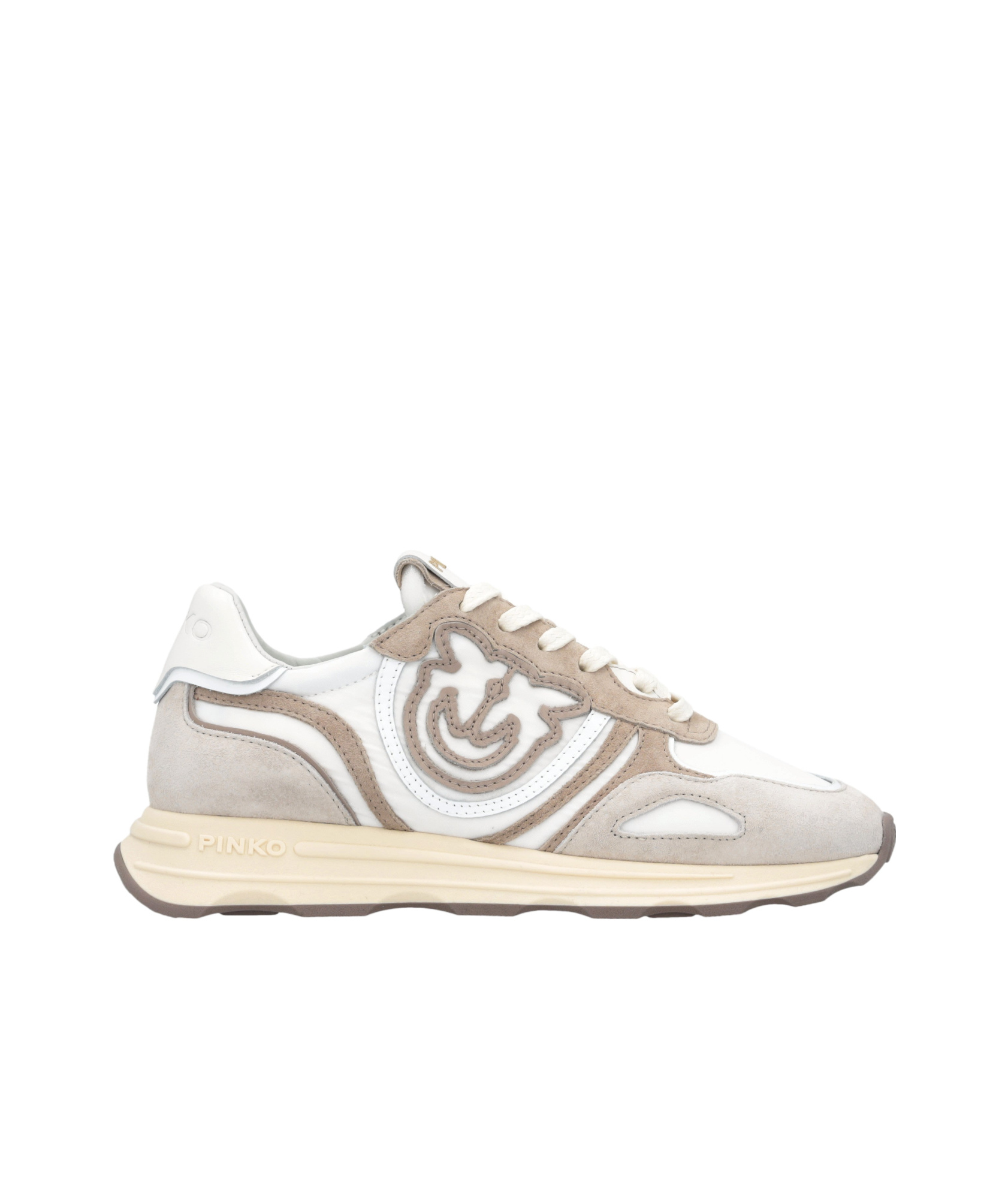 Shop Pinko Panelled Zoe Sneakers In White