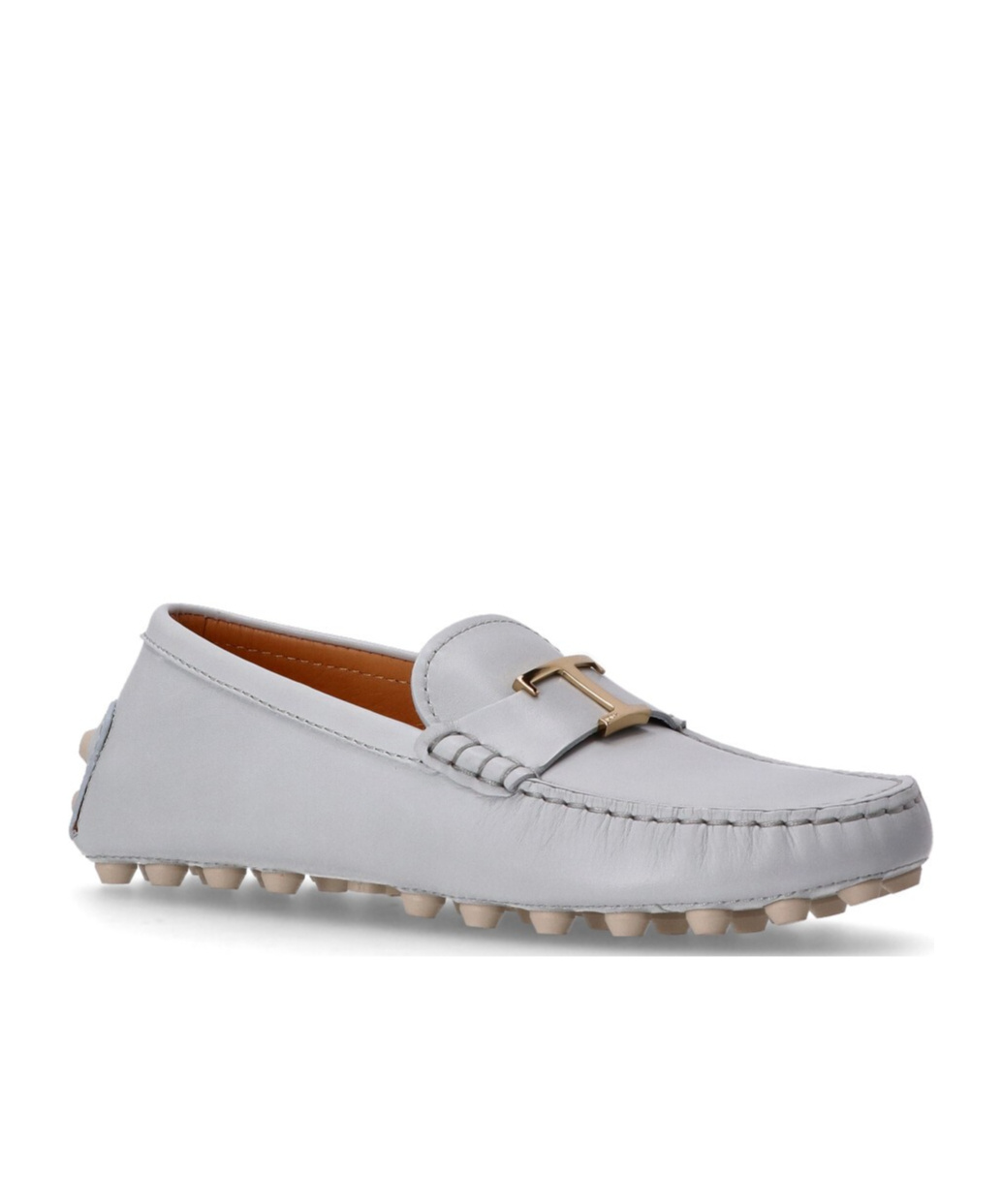 Tod's Round-head Flat Shoes In Gray