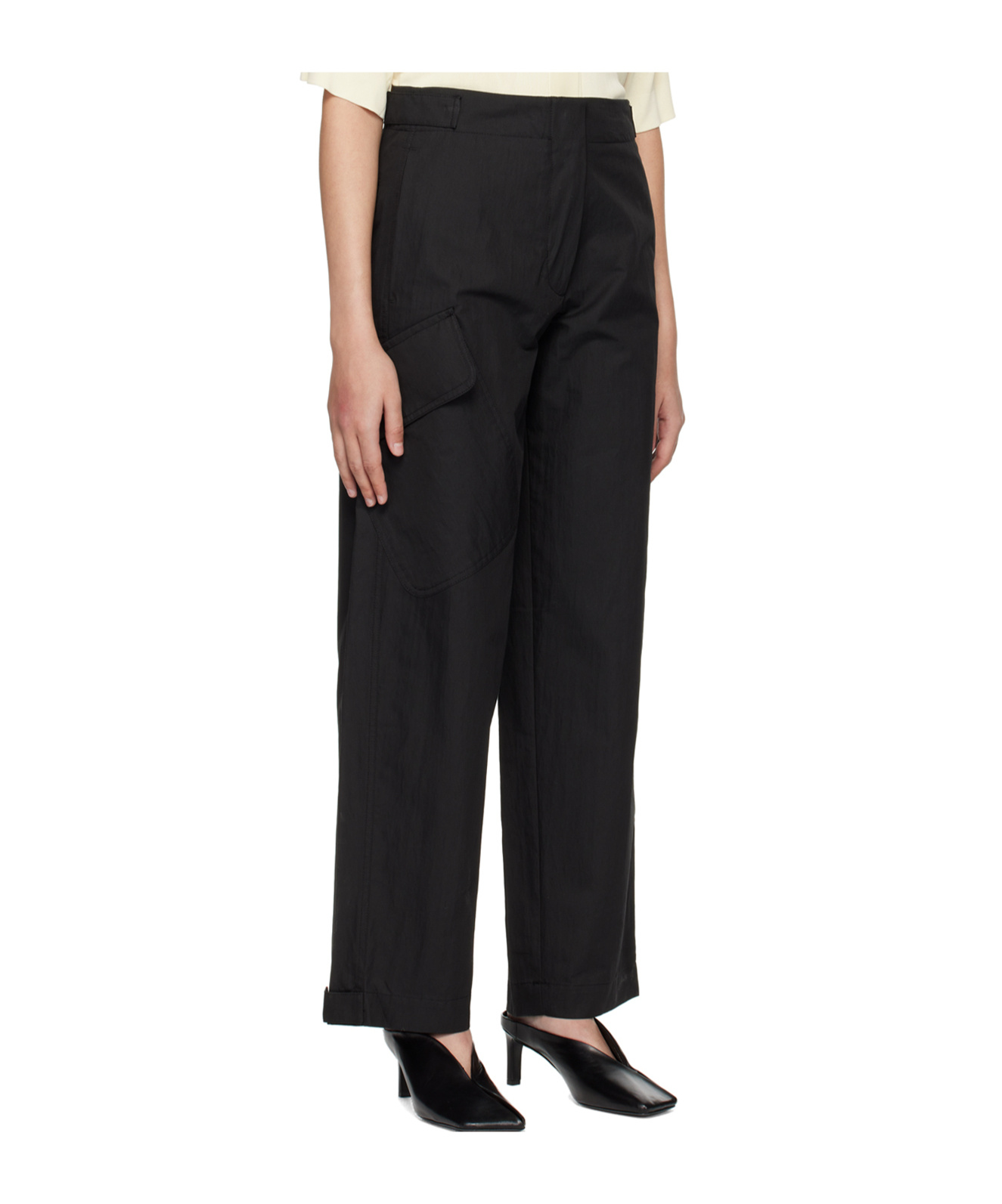 Studio Nicholson High-waisted Tailored Casual Pants In Black