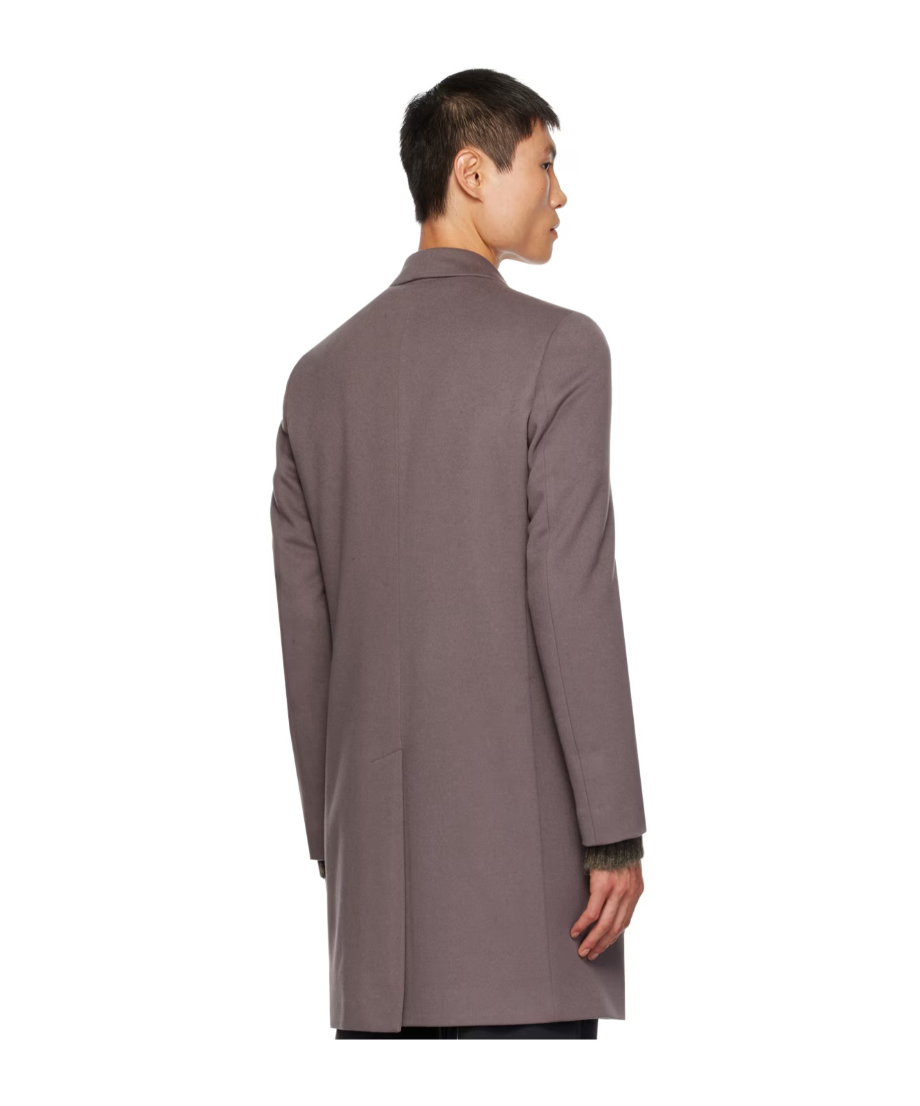 Paul Smith Gray Gents Coat In Black