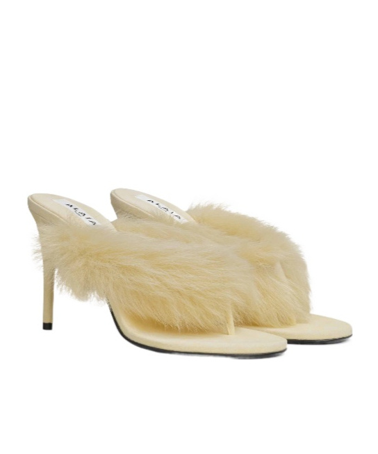 Alaïa Heel Thong Mules In Lambskin In Burgundy