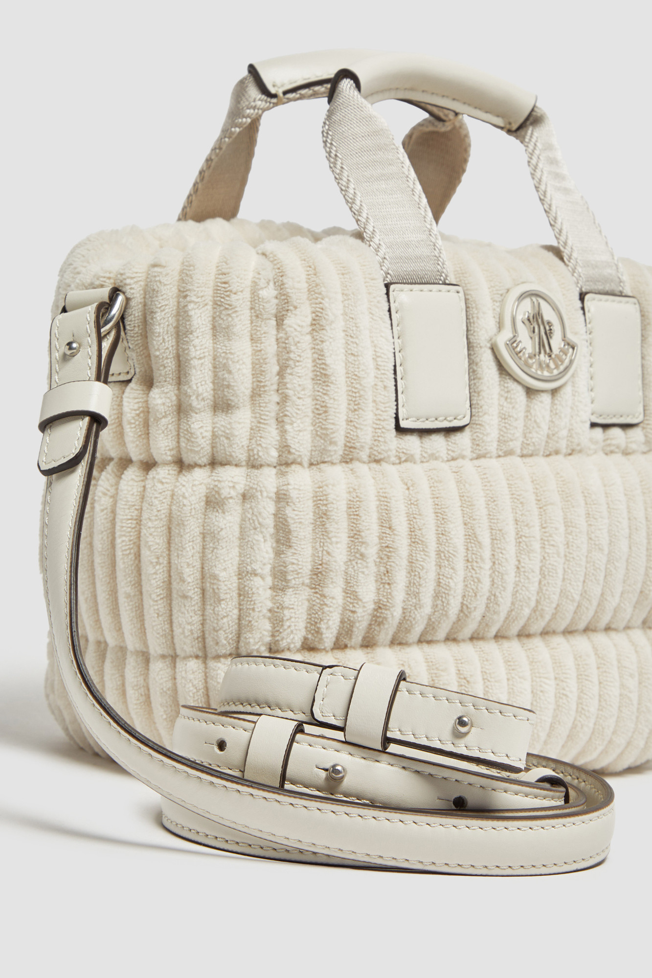 Moncler Mini Caradoc Tote Bag In Nude