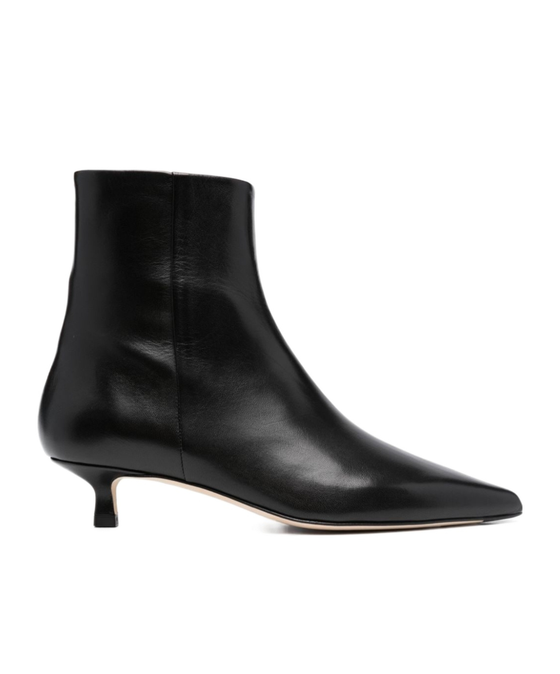 Aeyde 50mm Pointed-toe Ankle Boots In Black