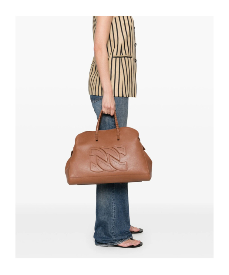 Casadei Park Avenue Leather Handbag In Brown