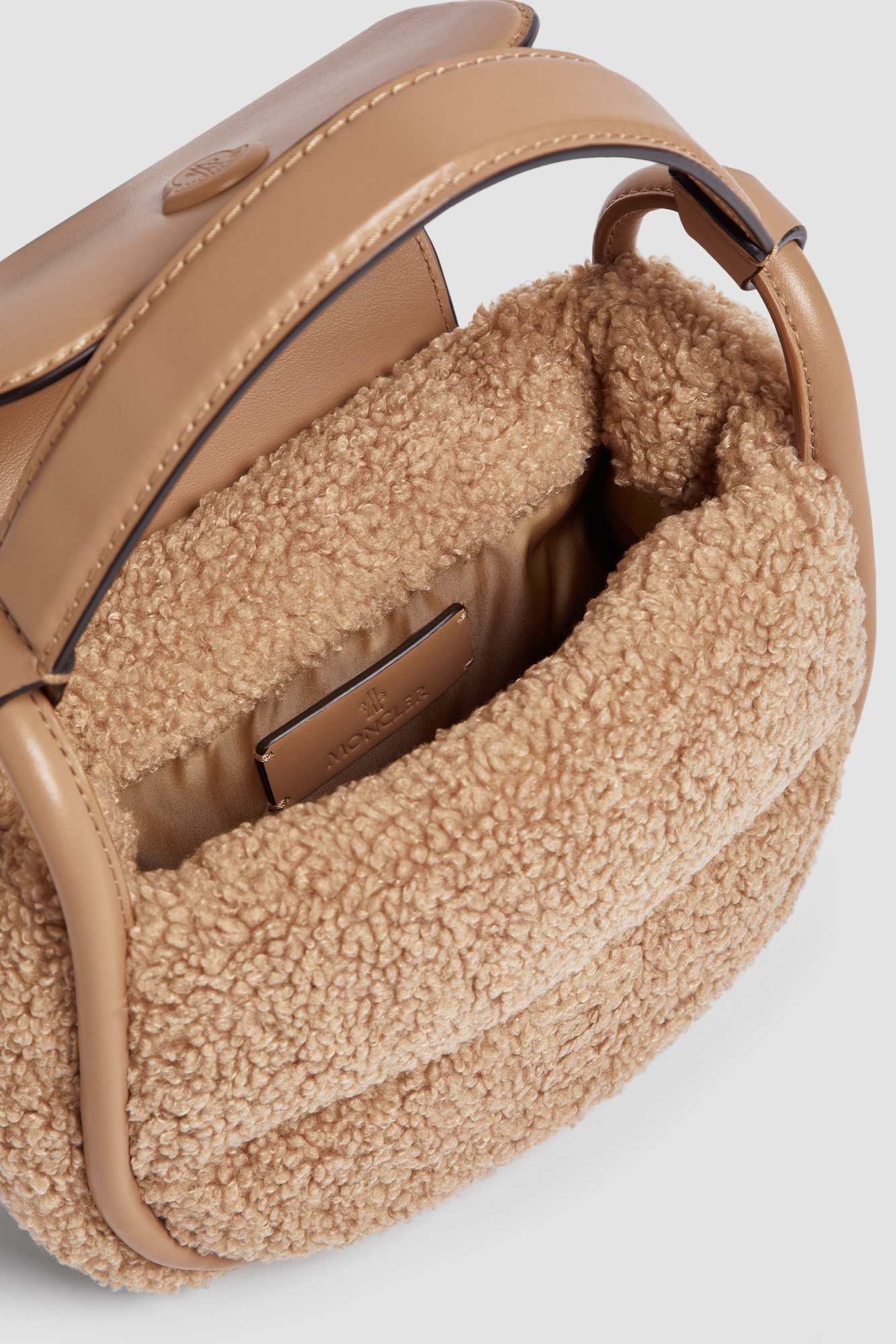 Shop Moncler Tiarna Mini Bag In Brown
