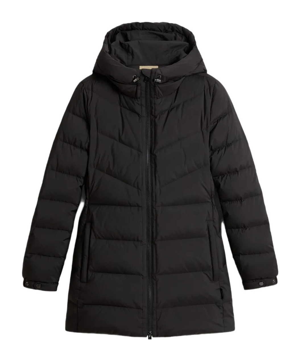 Woolrich Shirley Down Jacket In Microfiber In Black