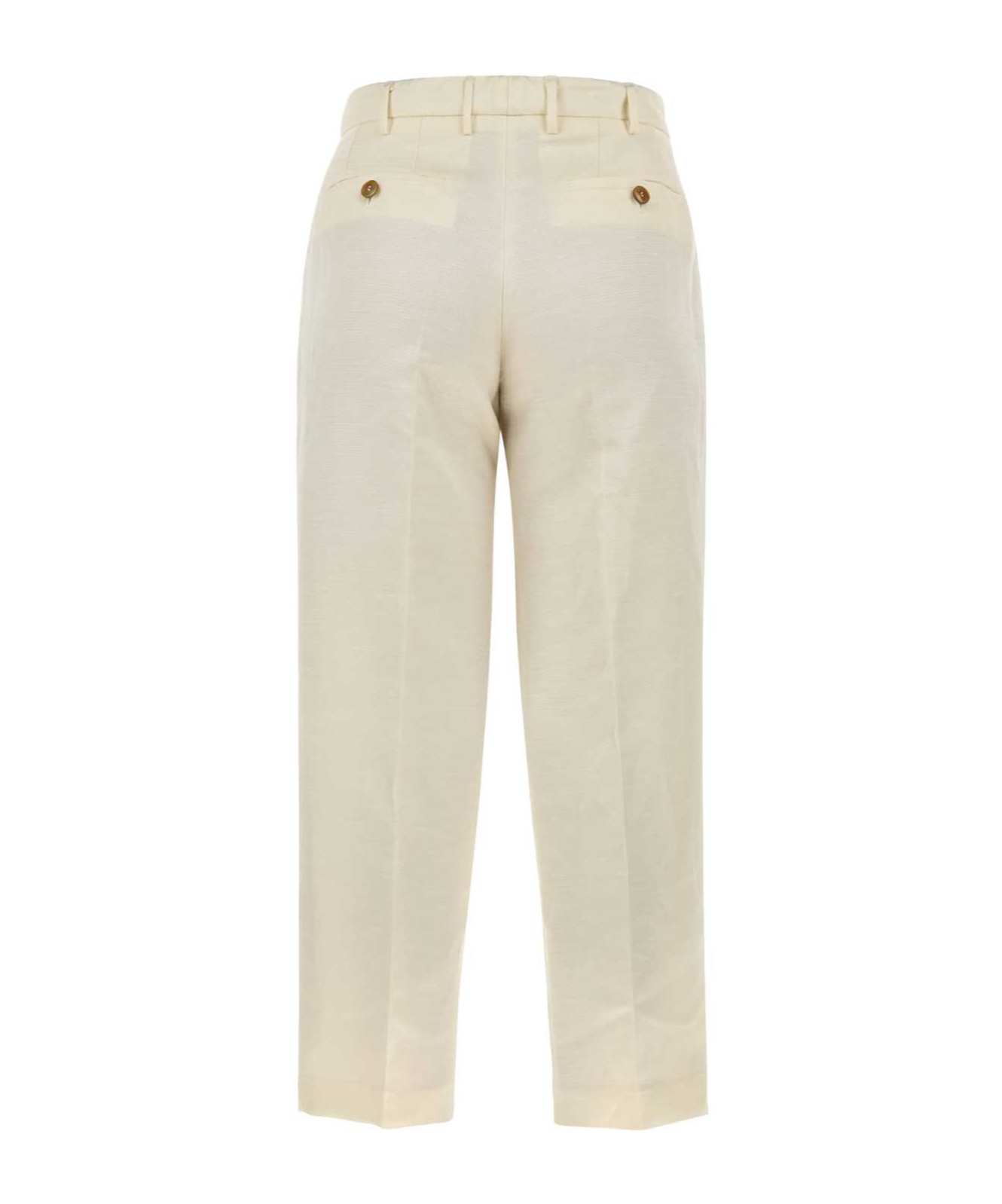 Pt Torino Ivory Twill Emma Pant In Nude