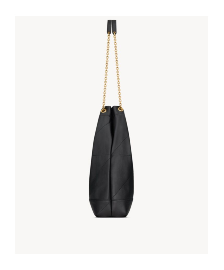 Saint Laurent Women Jamie 4.3 Leather Drawstring Bucket Bag In Black