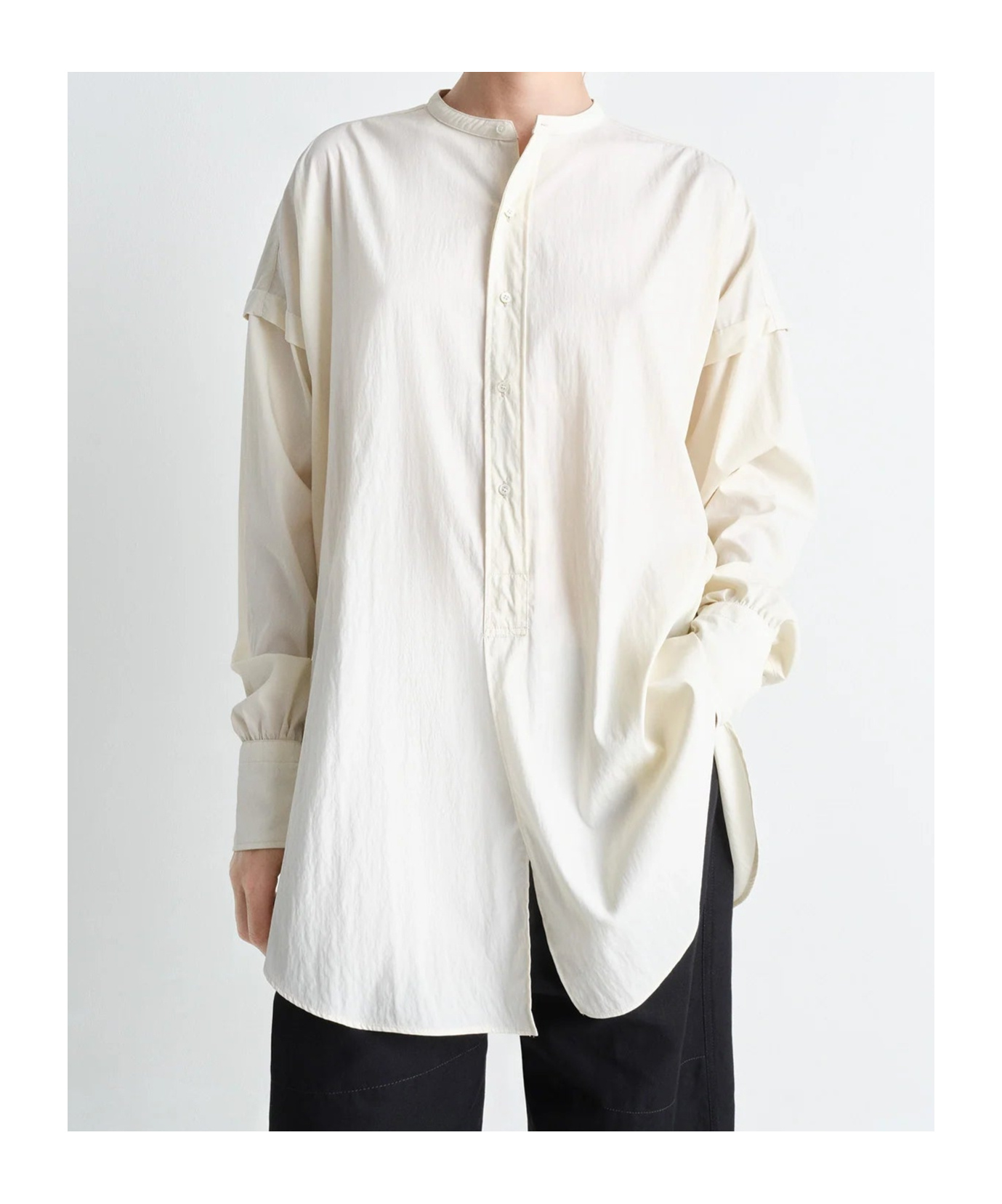 Lemaire White Shirts In Milky White