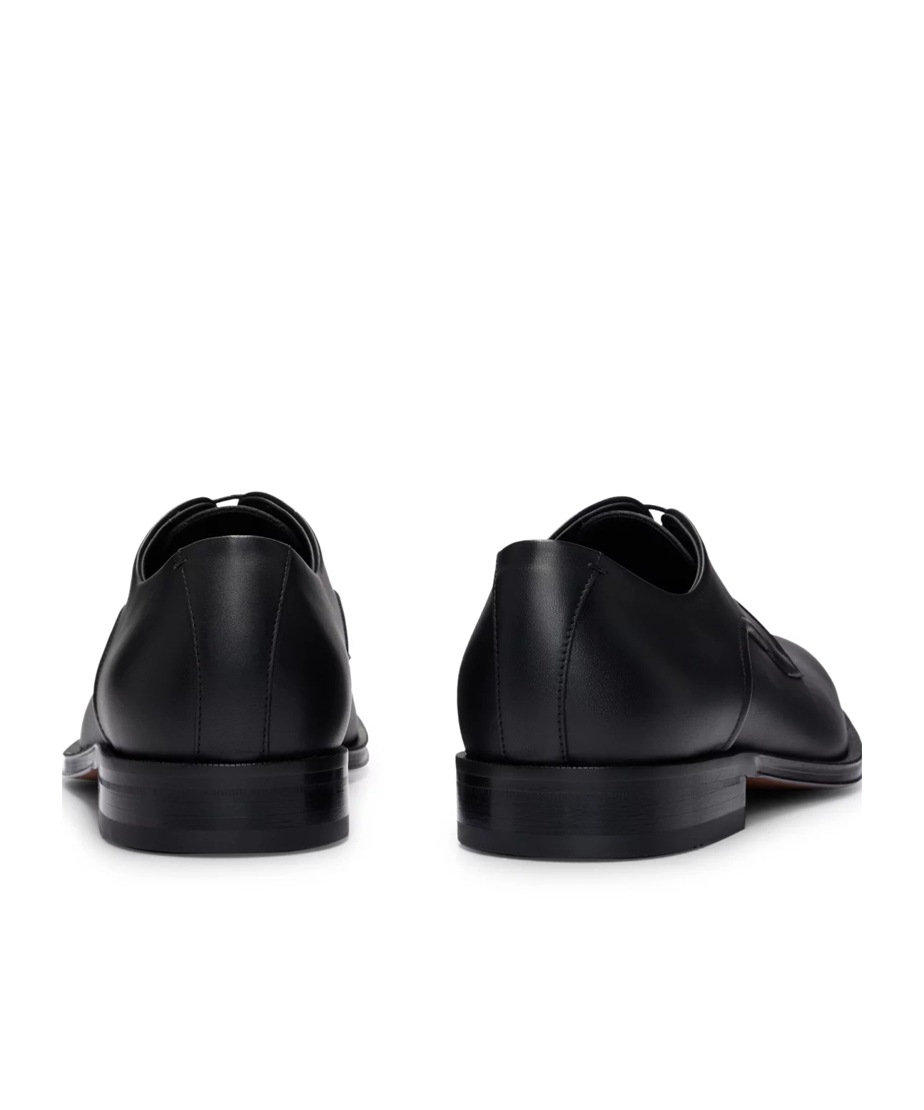 Hugo Boss Round-headed Business Dress Shoes In Black