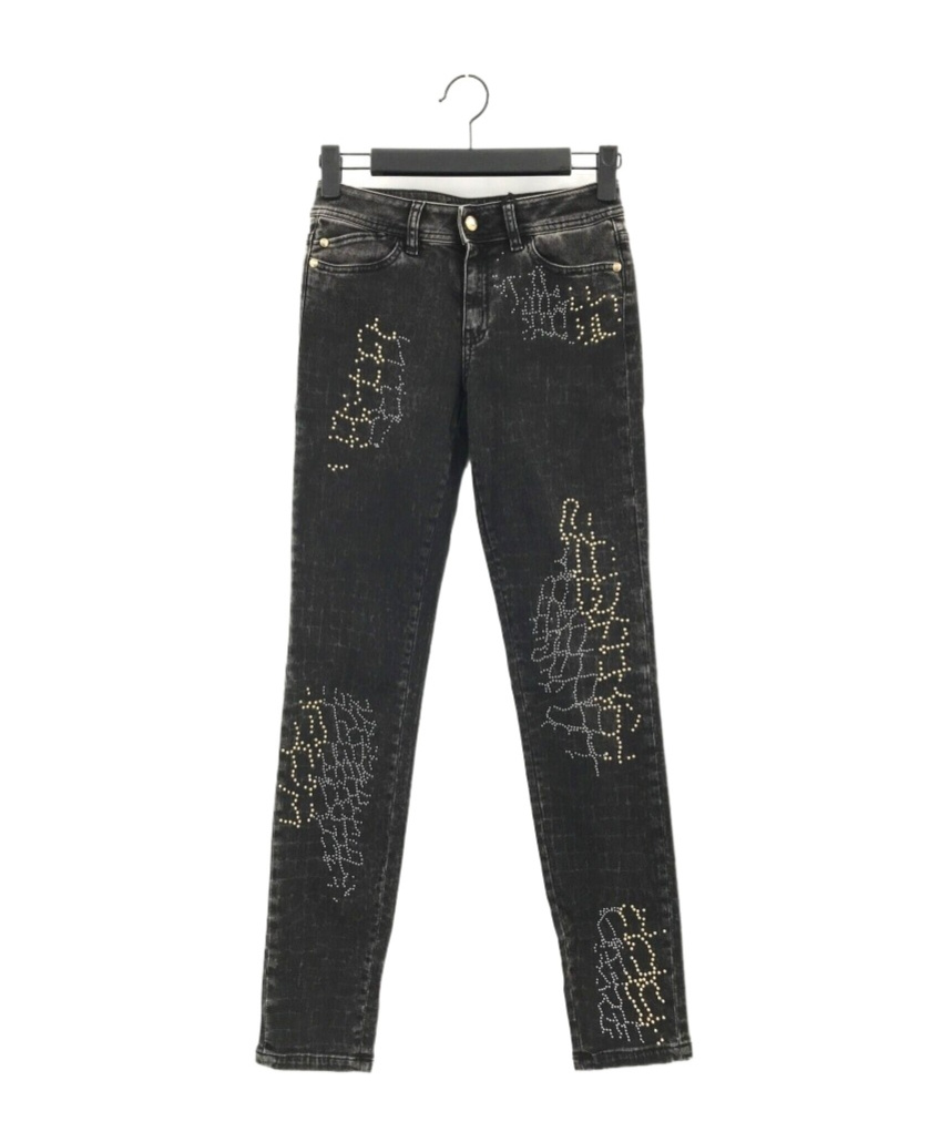 Just Cavalli Five Pockets To Make Old Denim Trousers In Black