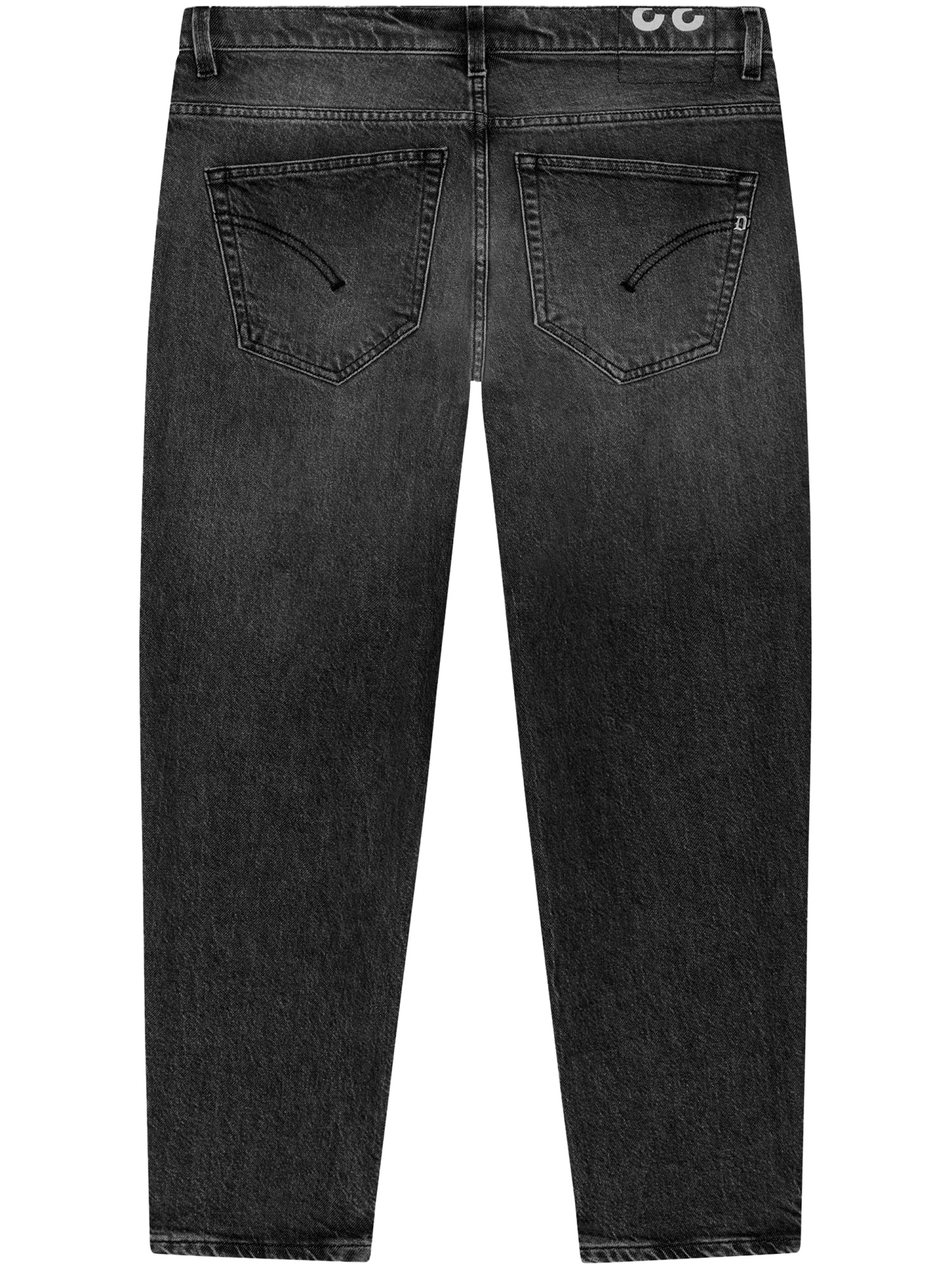 Dondup Vintage Black Wash Carrot Fit Jeans In Black
