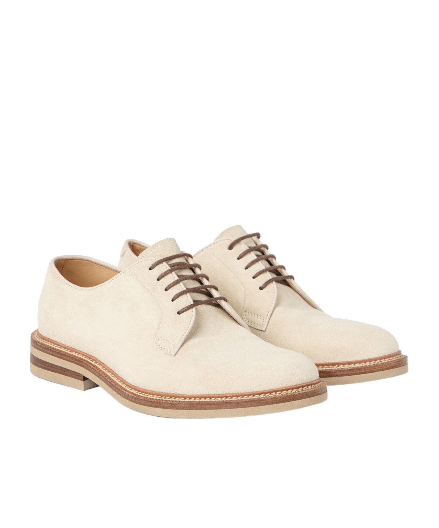 Brunello Cucinelli Lace-up Suede Derby Shoes
